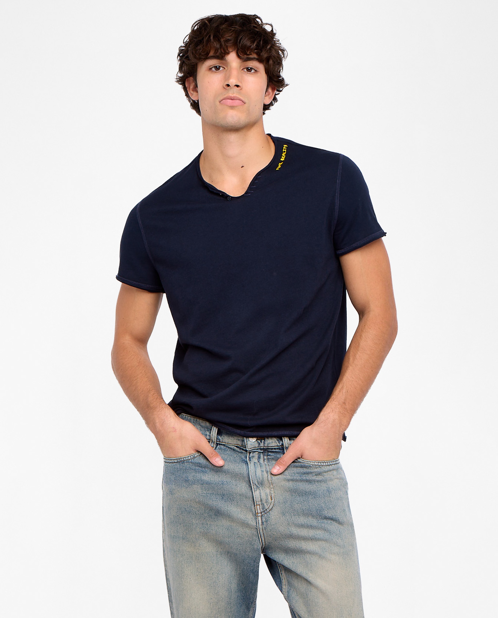 Zadig & Voltaire - Camiseta de hombre de manga corta tunecina de algodón.