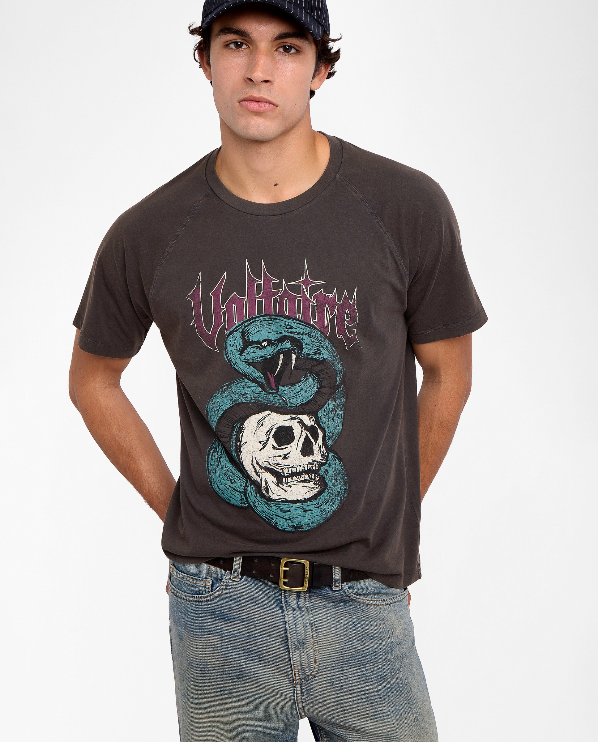Zadig & Voltaire - Camiseta de hombre estampada de manga corta.