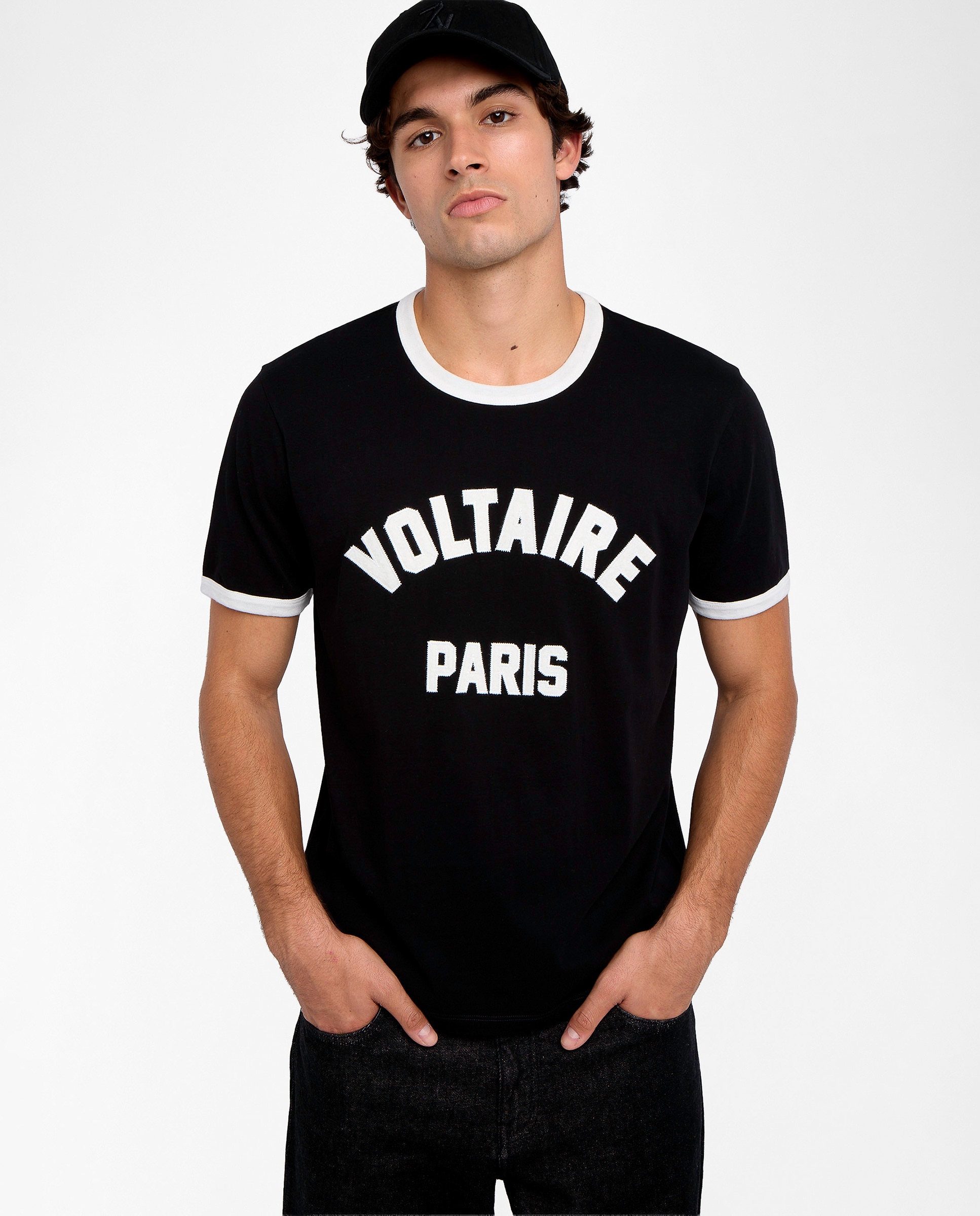 Zadig & Voltaire - Camiseta de hombre de manga corta de algodón.