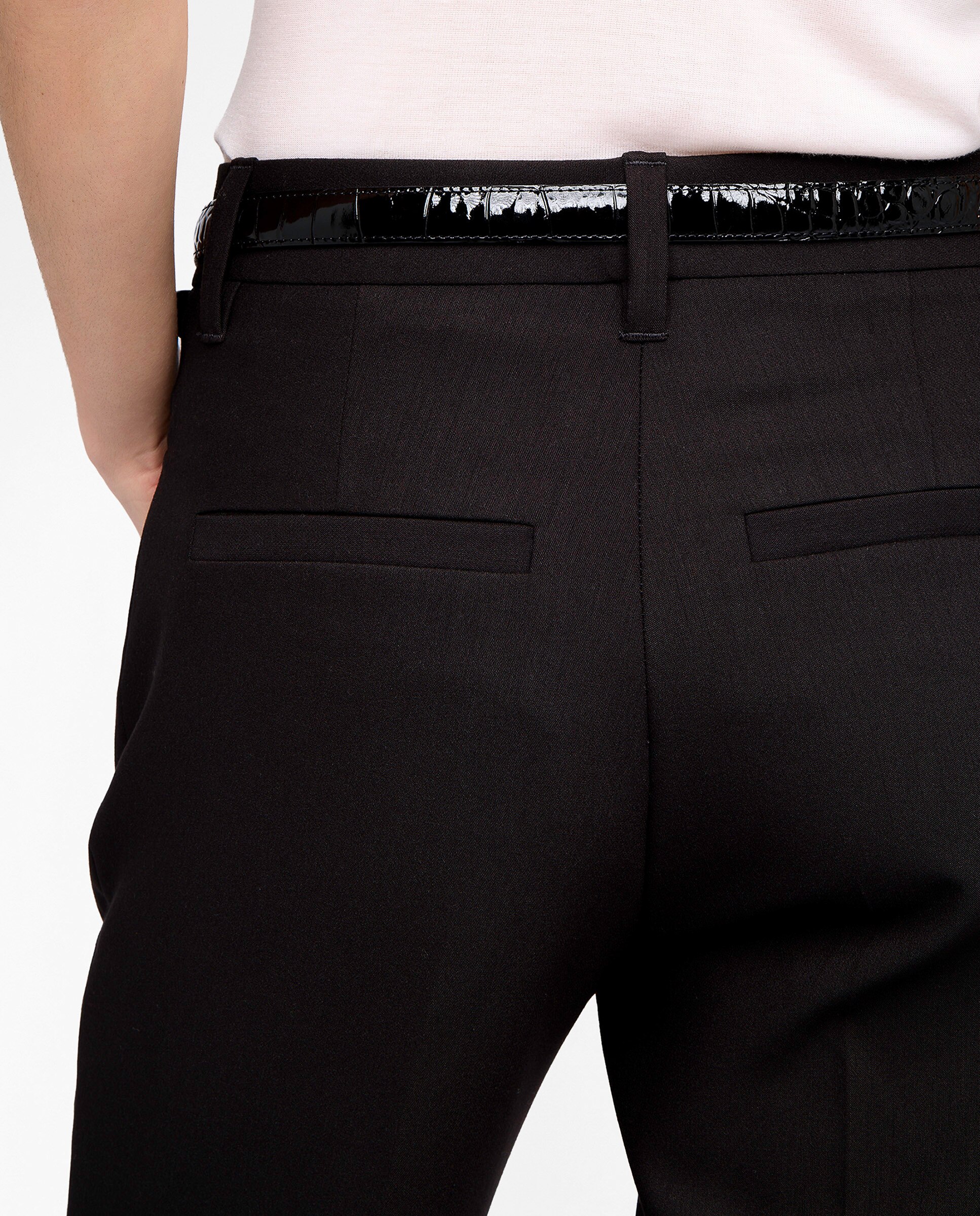 Pantalones anchos de mujer de cintura alta rectos de sastrería - Zadig & Voltaire - Negro Negro-5