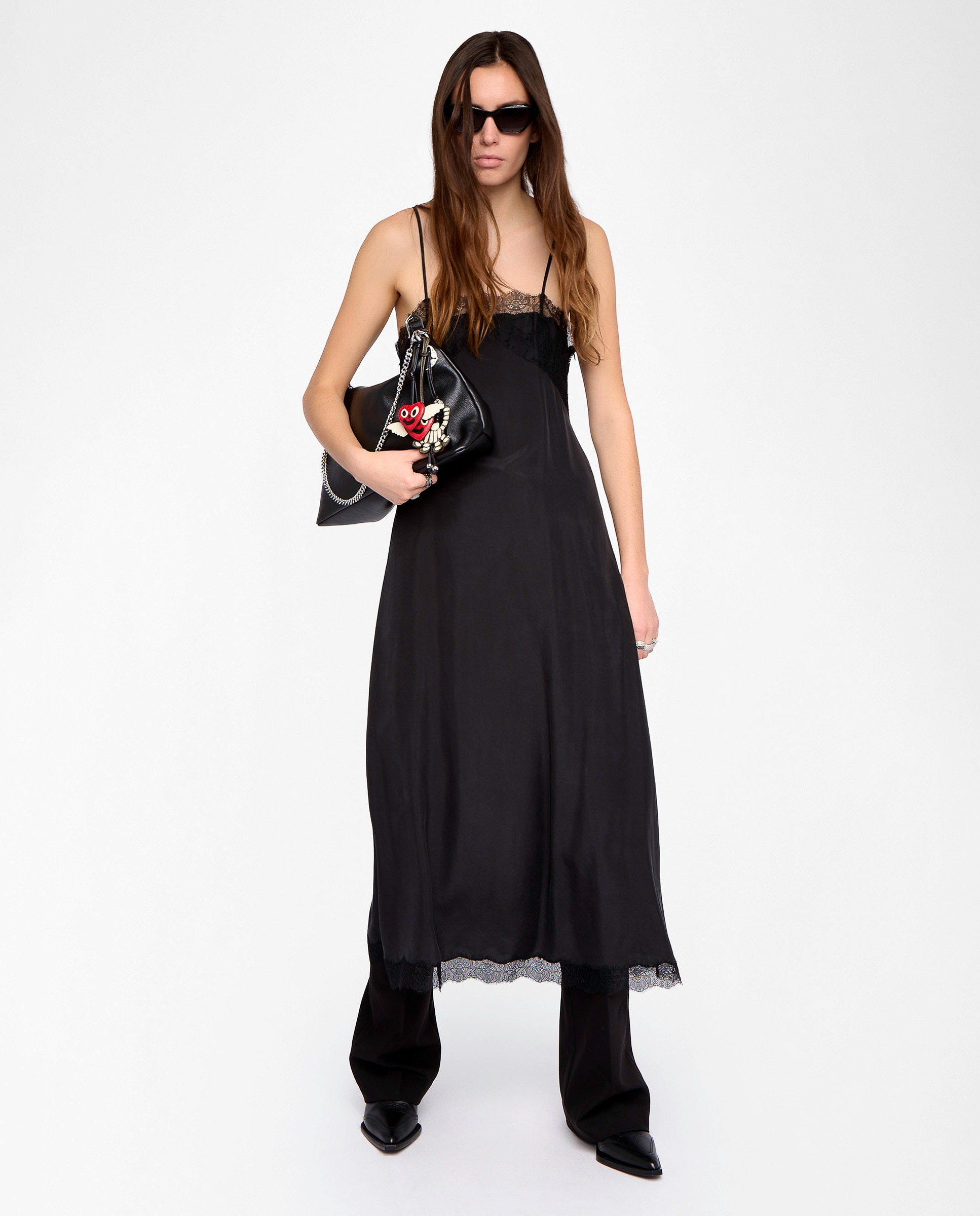 Vestido midi 100% seda lencero - Zadig & Voltaire - Negro Negro-3