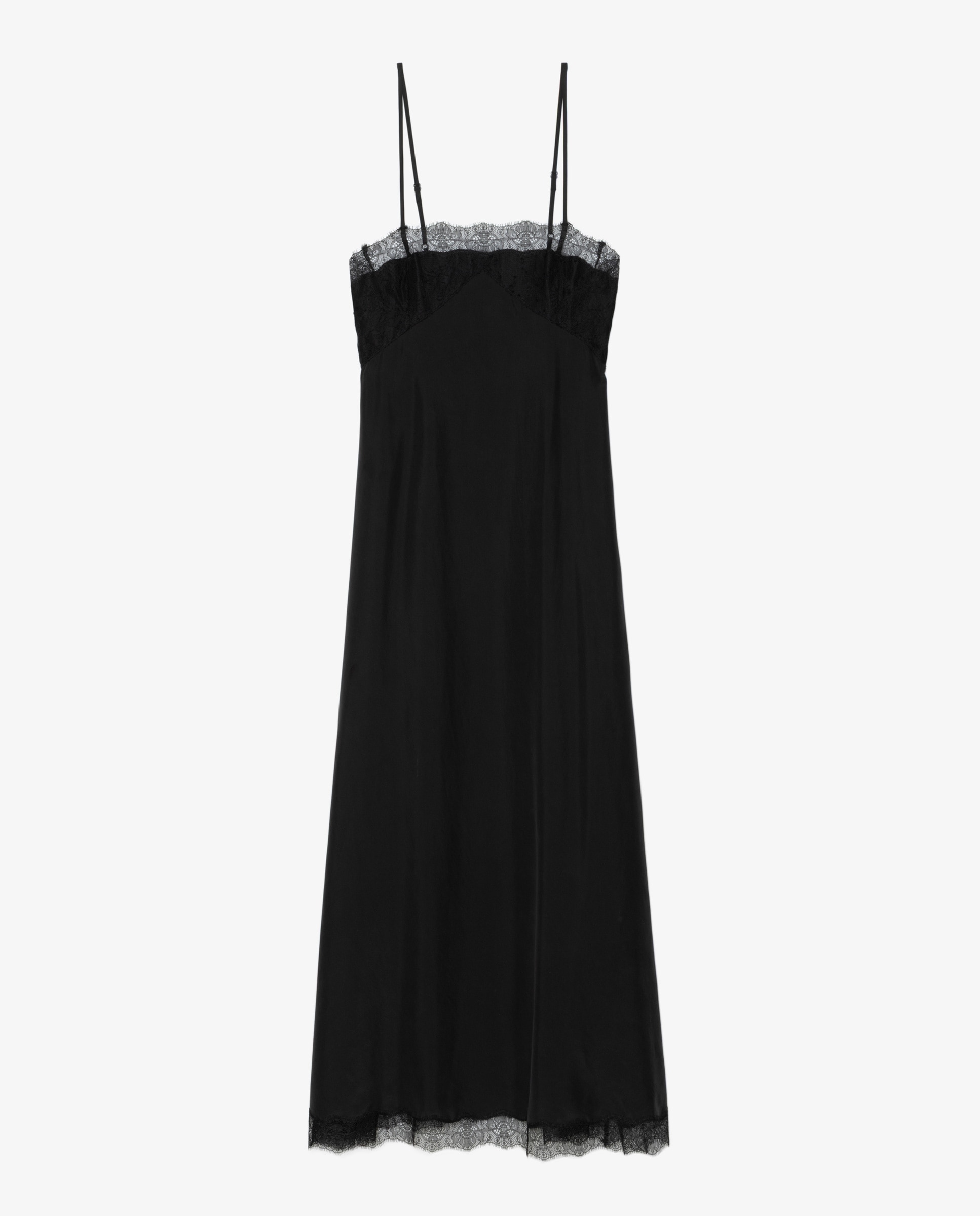Vestido midi 100% seda lencero - Zadig & Voltaire - Negro Negro-7