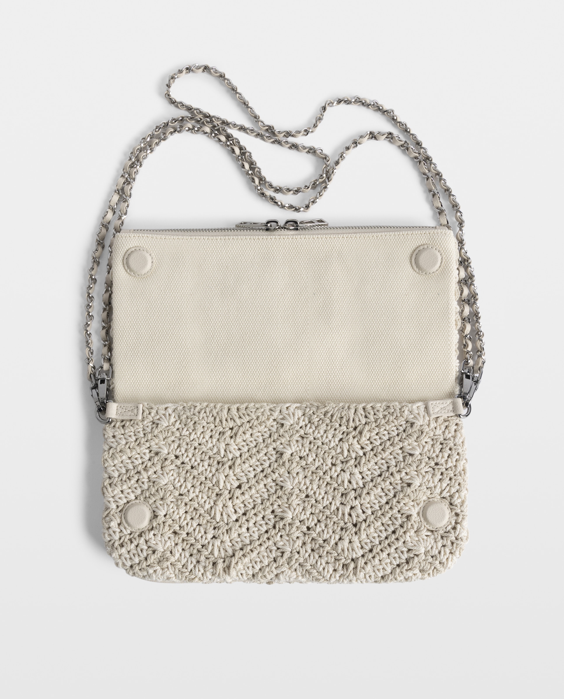 Bolso de mano rock de macramé con strass - Zadig & Voltaire - Blanco Blanco-6