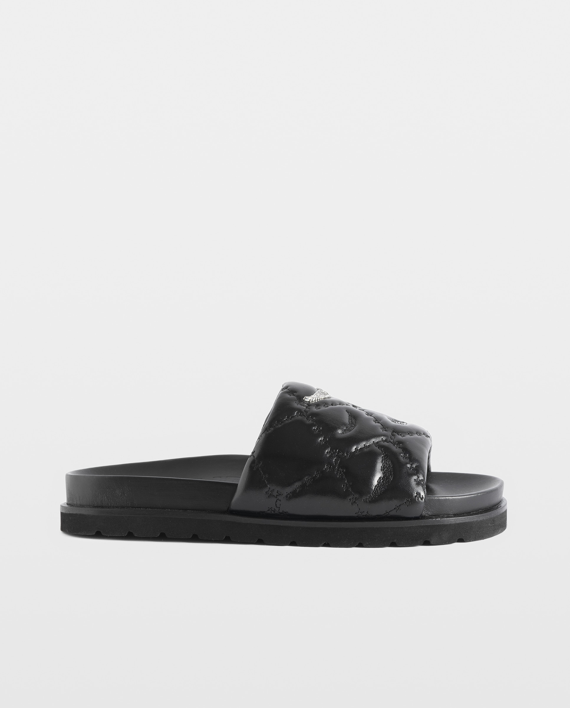 Zadig & Voltaire - Mules de mujer de piel negras.