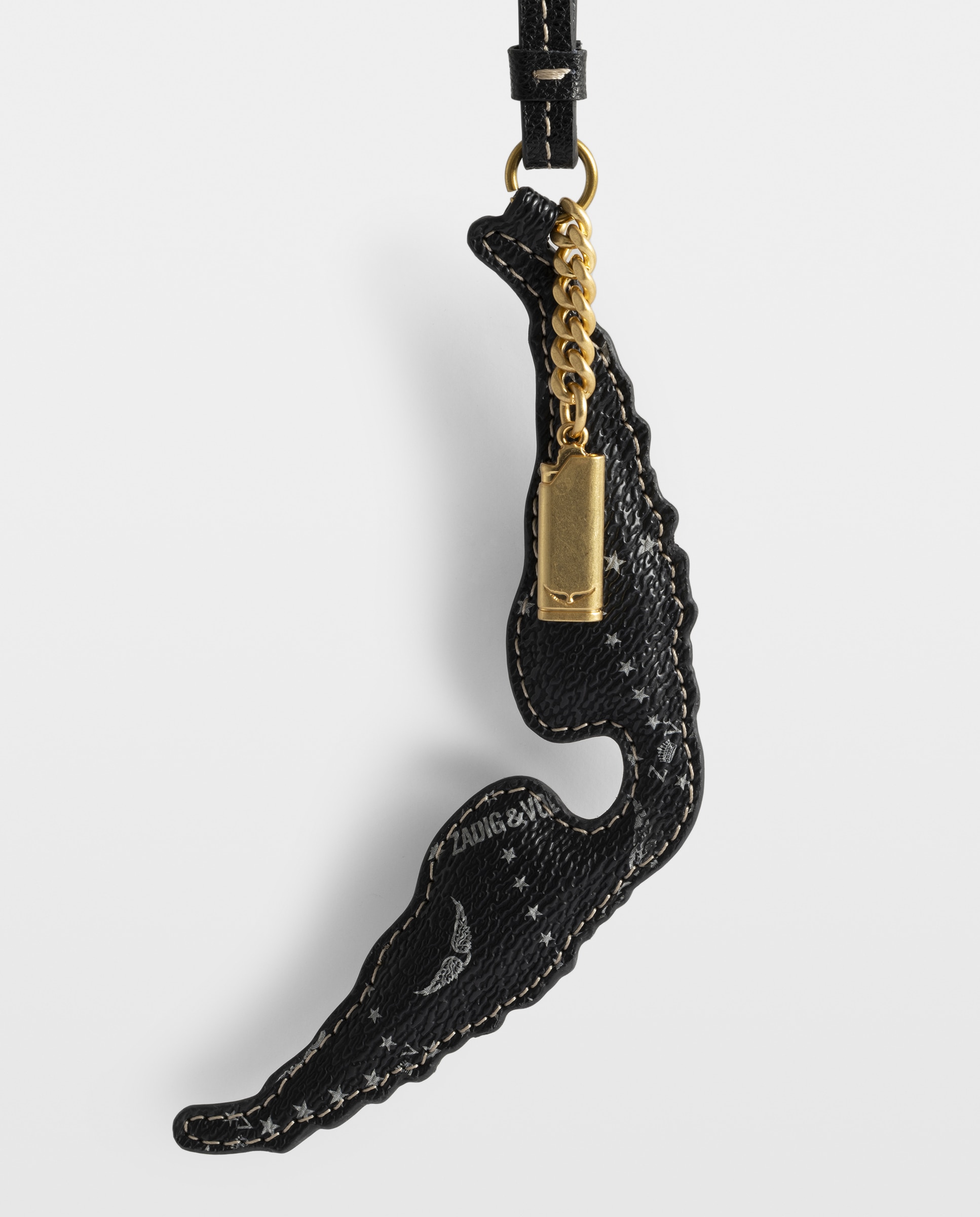 Llavero de mujer con alas monogramadas y charm de mechero - Zadig & Voltaire - Negro Negro-3