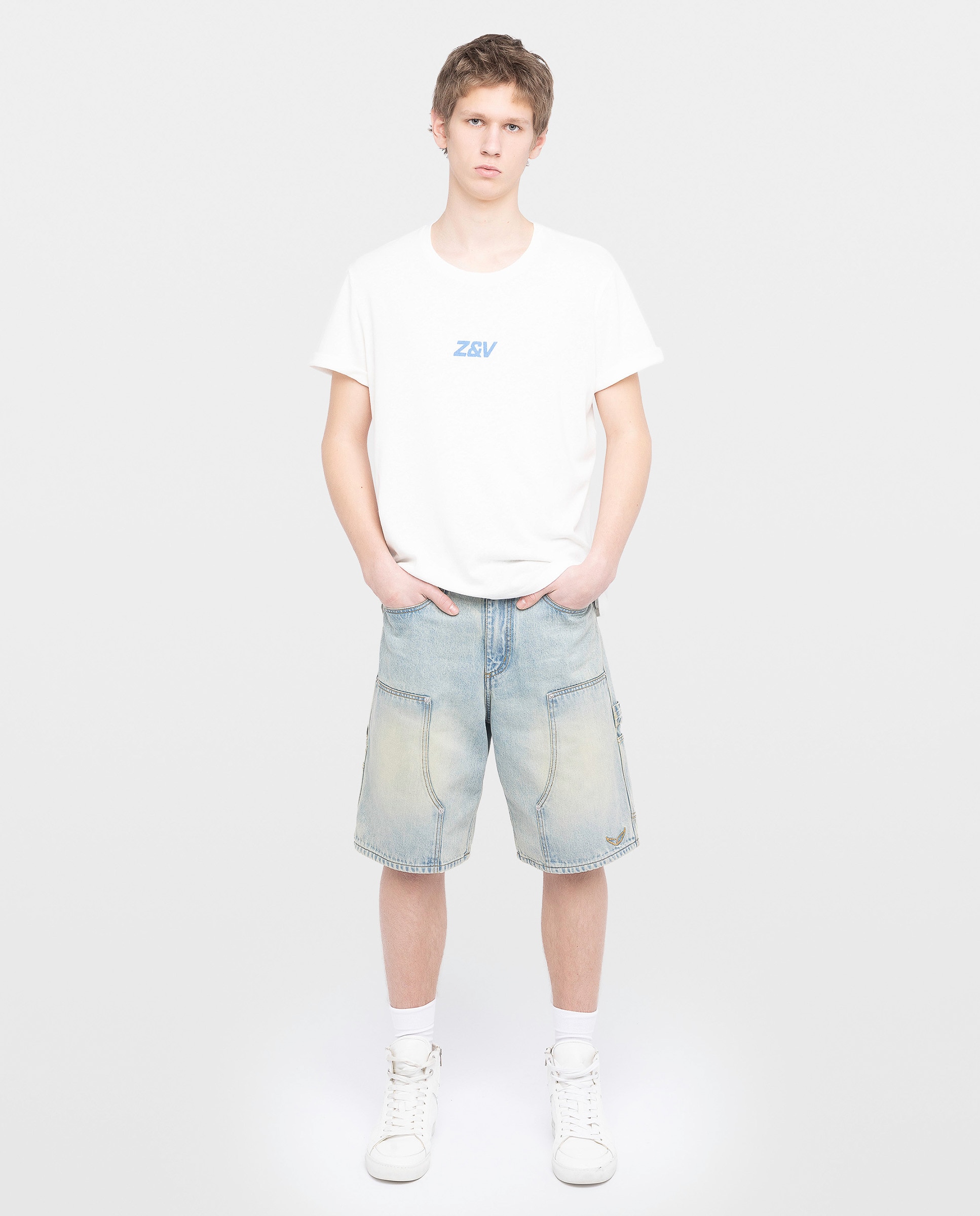 Zadig & Voltaire - Camiseta de hombre de manga corta de lino.