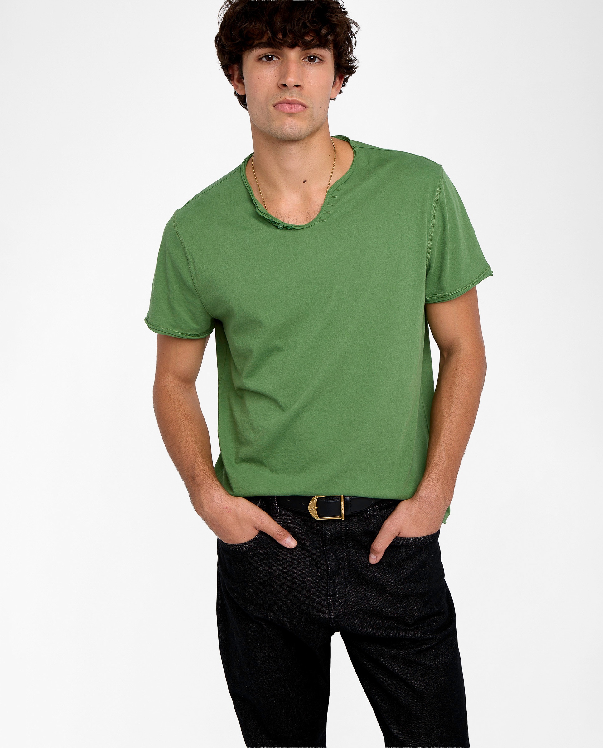 Zadig & Voltaire - Camiseta tunecina de manga corta para hombre.