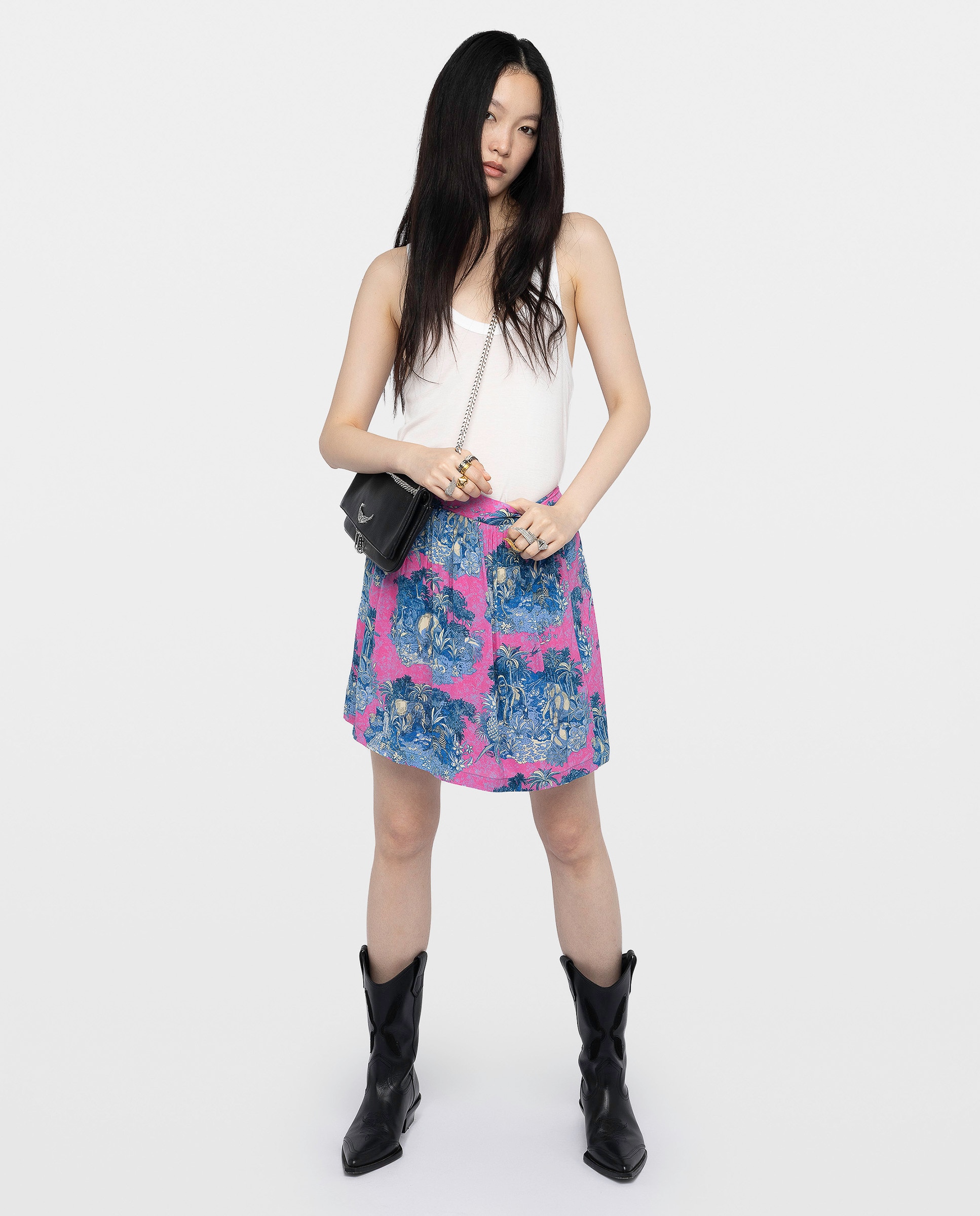 Zadig & Voltaire - Falda corta estampada.