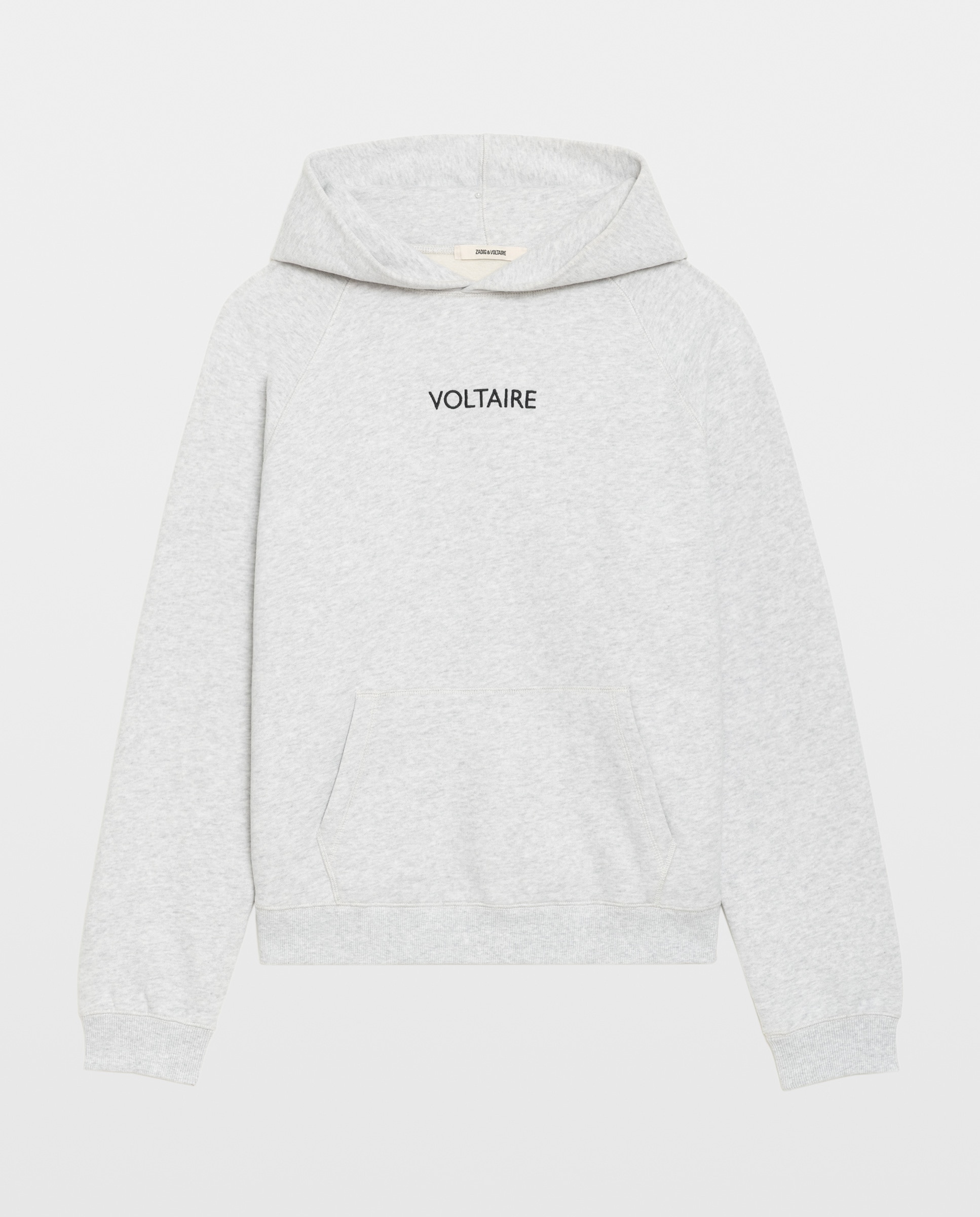 Sudadera con capucha para hombre de mangas largas, algodón y bolsillos - Zadig & Voltaire - Gris claro Gris claro-5