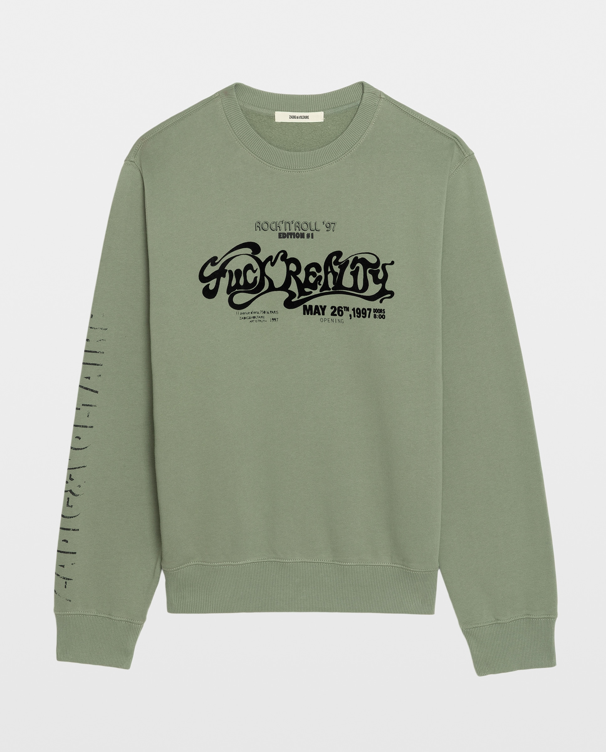 Sudadera de hombre cuello redondo de algodón - Zadig & Voltaire - Kaki Kaki-7