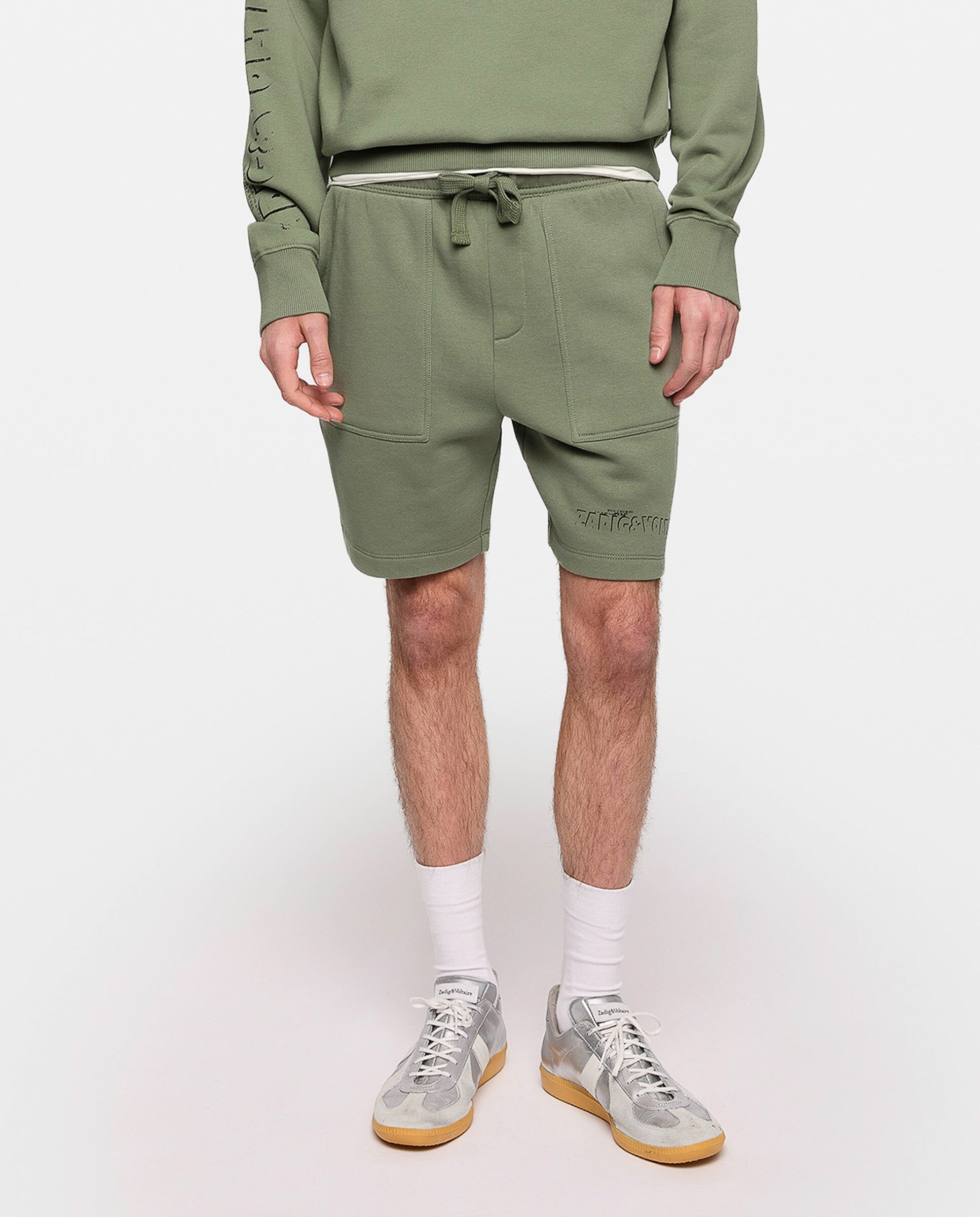Pantalones cortos cinco bolsillos de hombre rectos cintura baja - Zadig & Voltaire - Kaki Kaki-2