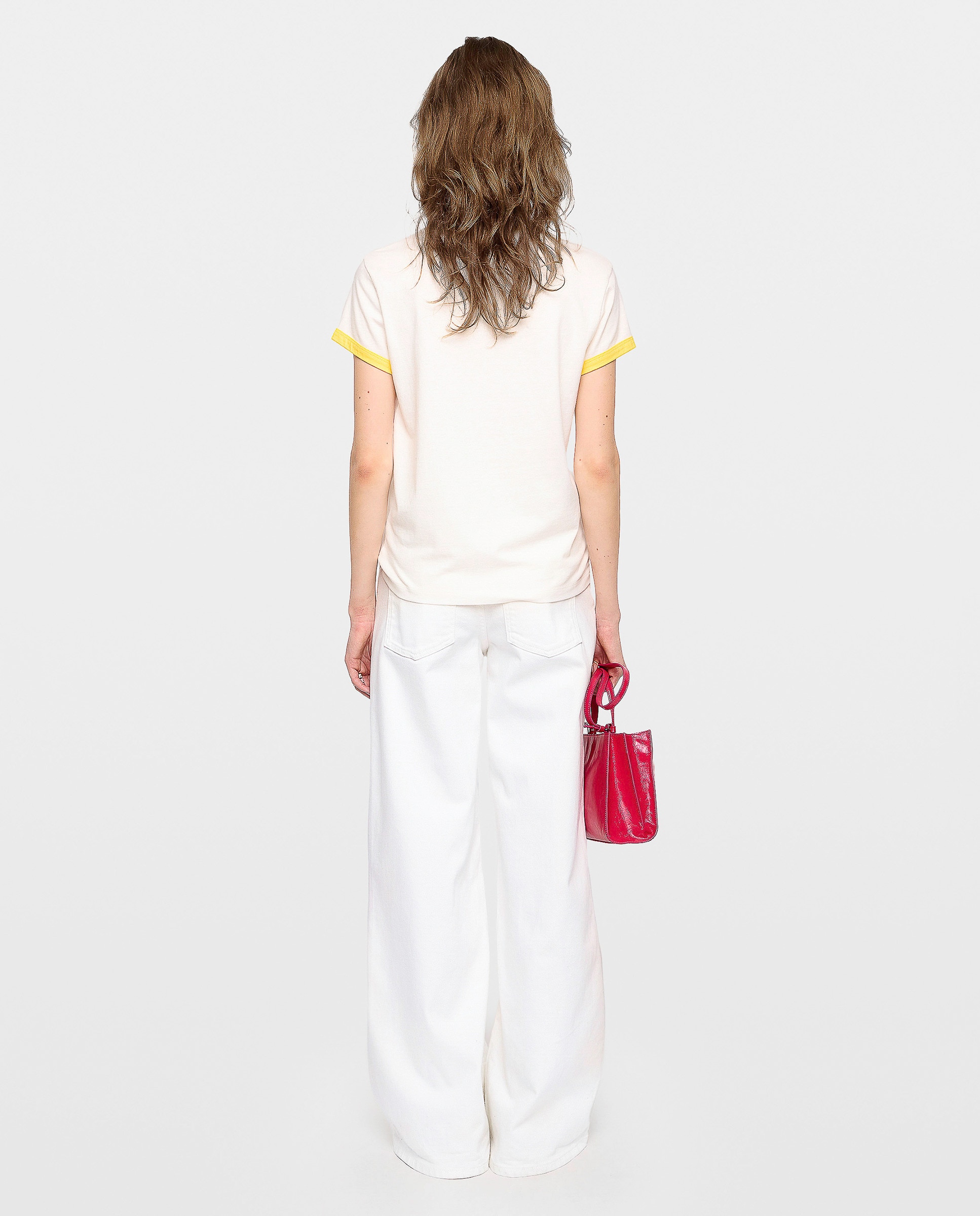 Camiseta de mujer estampada de manga corta de algodón - Zadig & Voltaire - Blanco Blanco-2