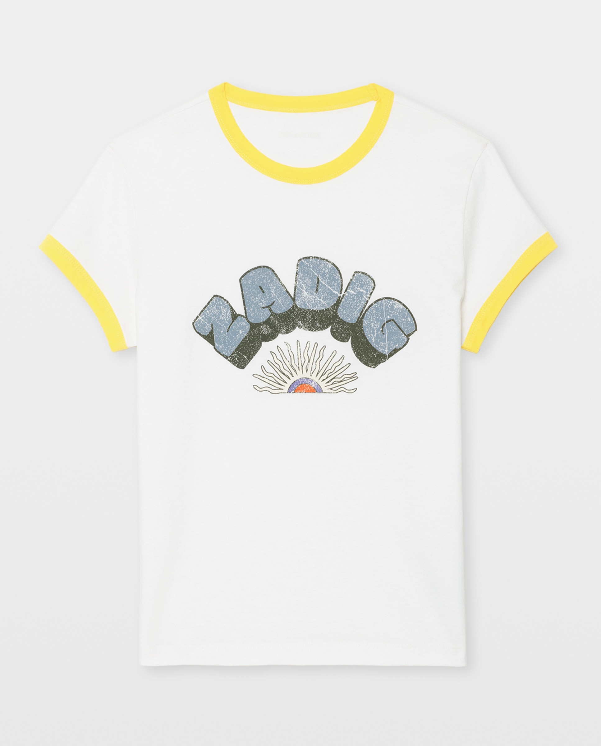Camiseta de mujer estampada de manga corta de algodón - Zadig & Voltaire - Blanco Blanco-6