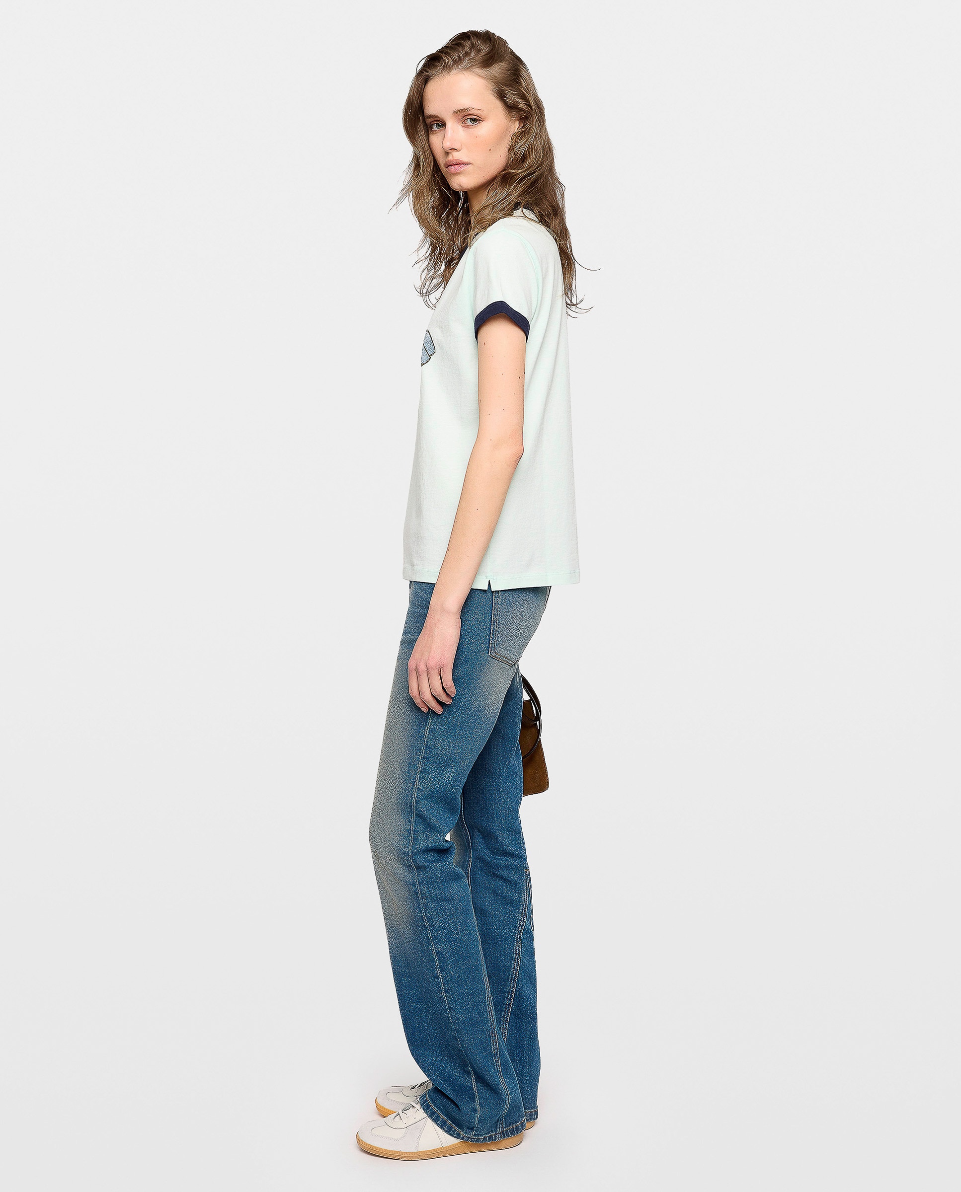 Camiseta de mujer estampada de manga corta de algodón - Zadig & Voltaire - Verde claro Verde claro-3