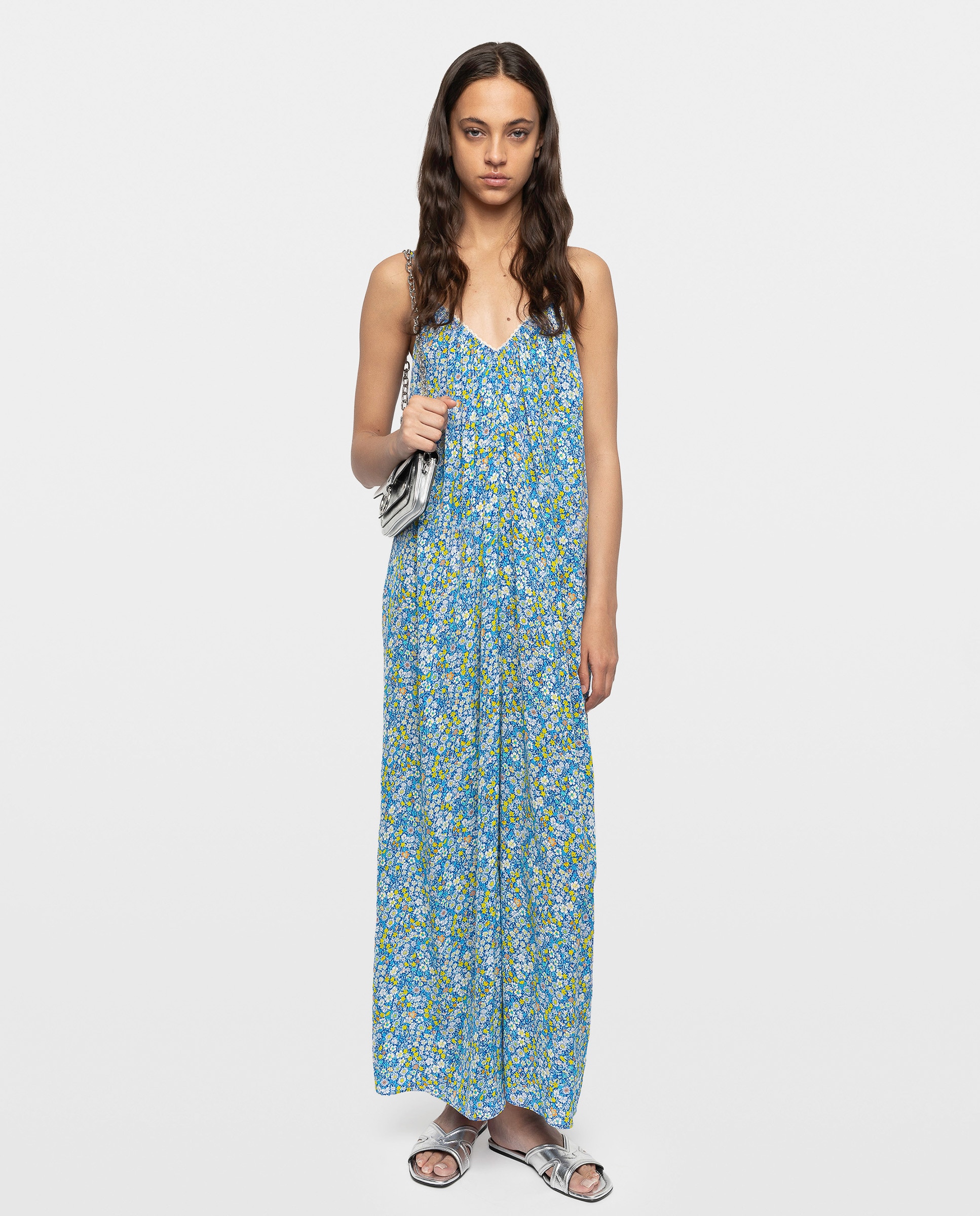 Vestido largo lencero con encaje - Zadig & Voltaire - Multicolor Multicolor-1