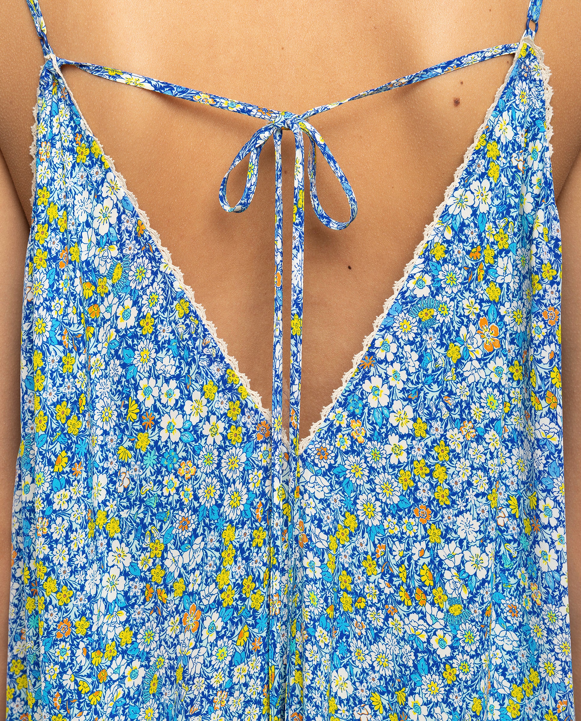 Vestido largo lencero con encaje - Zadig & Voltaire - Multicolor Multicolor-3