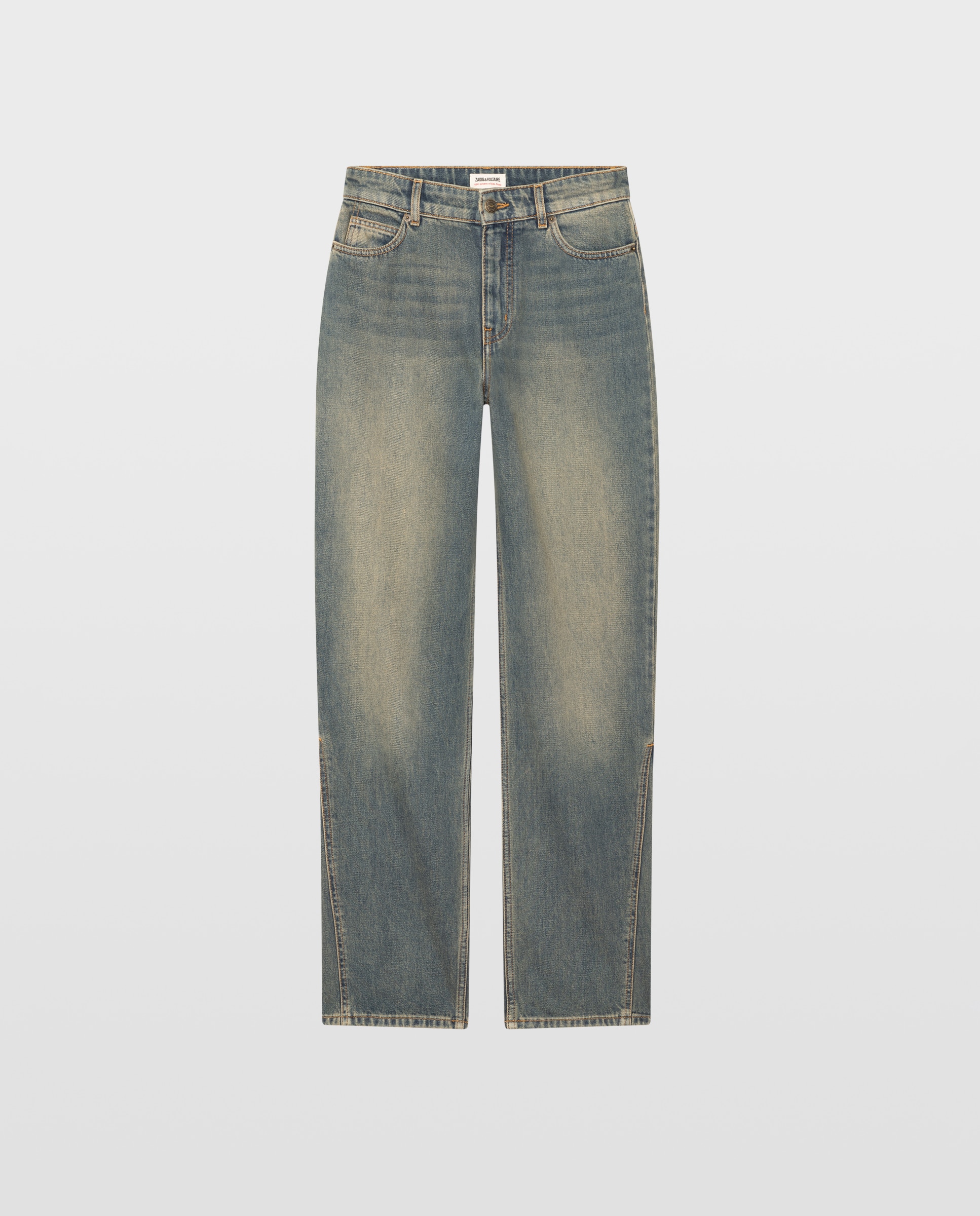 Vaqueros de mujer rectos de cintura alta 100% algodón - Zadig & Voltaire - Azul marino Azul marino-5