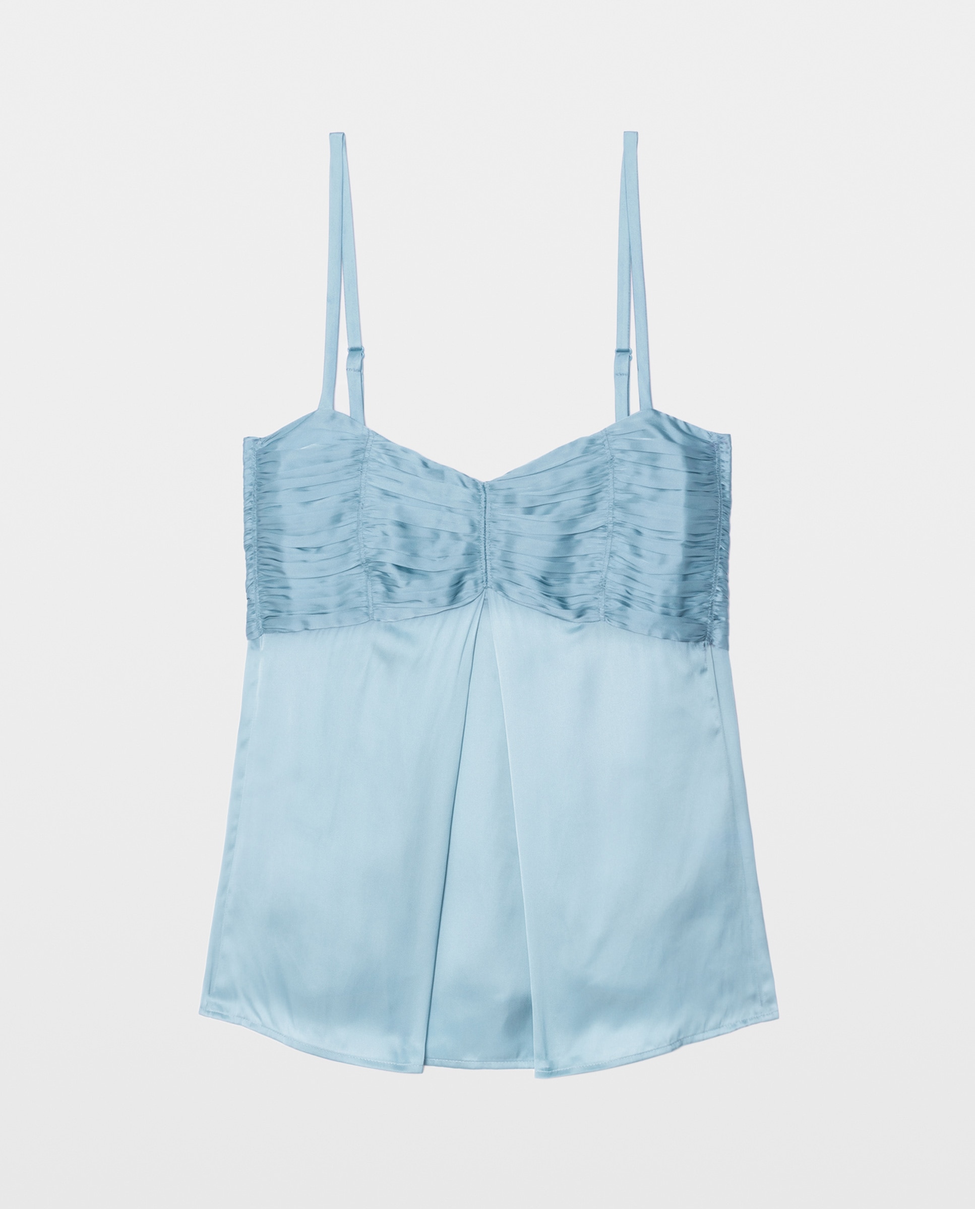 Top lencero de mujer de satén con tirantes ajustables - Zadig & Voltaire - Azul Azul-5