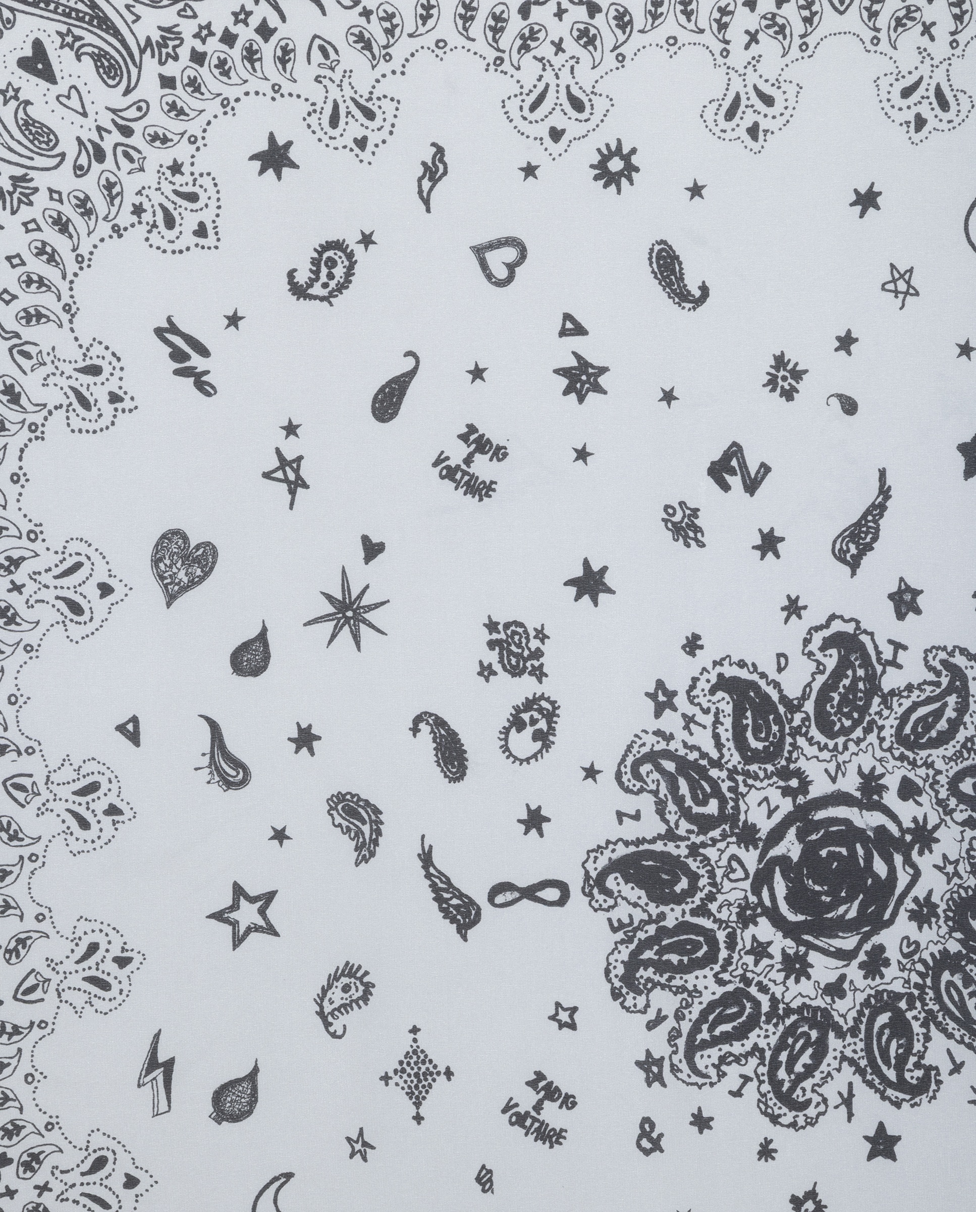 Bandana de mujer de seda - Zadig & Voltaire - Gris Gris-2