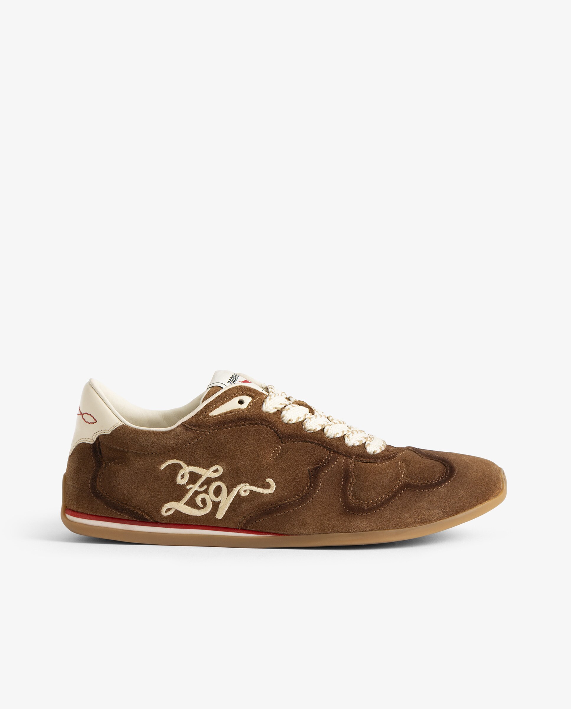 Imagen 0 de Zapatillas de mujer de piel con corte western Marrón