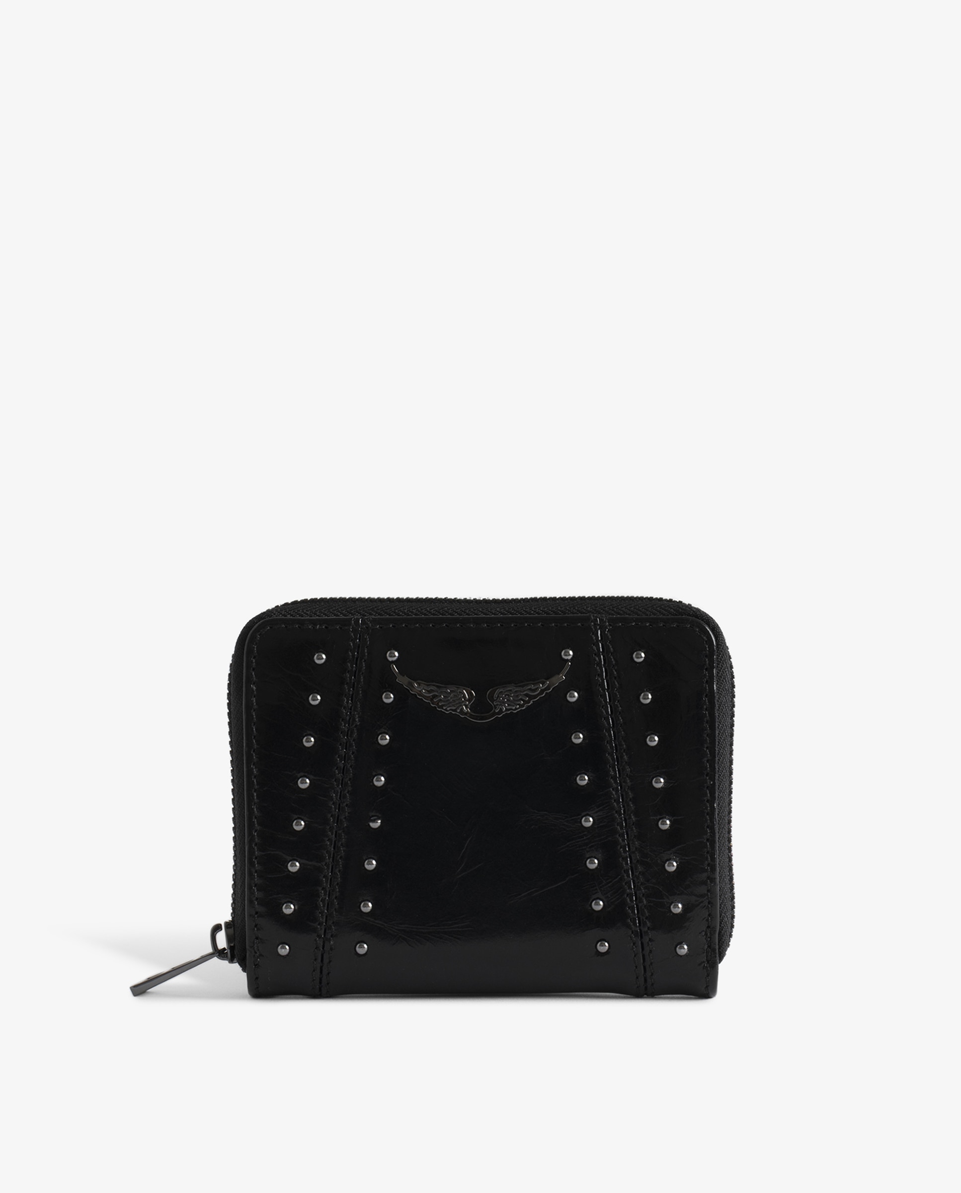 Imagen 1 de Cartera pequeña de cuero vintage con tachuelas - Zadig & Voltaire - Negro Negro