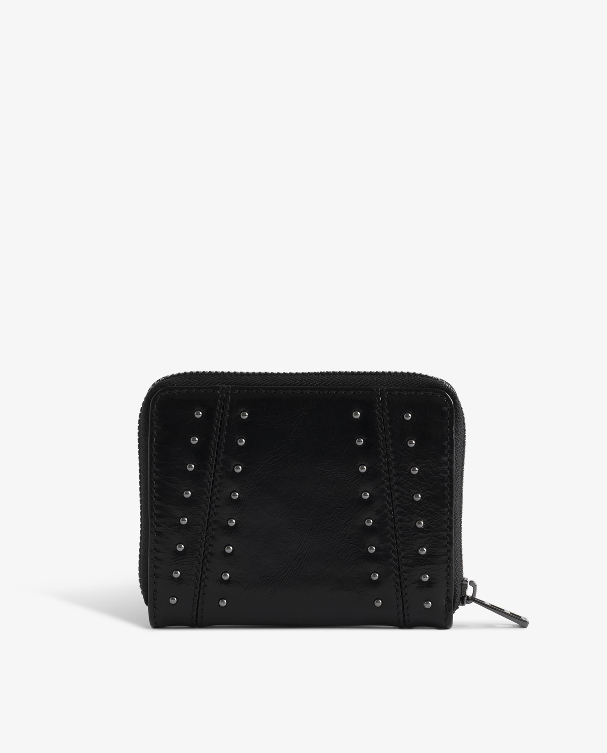 Imagen 3 de Cartera pequeña de cuero vintage con tachuelas - Zadig & Voltaire - Negro Negro