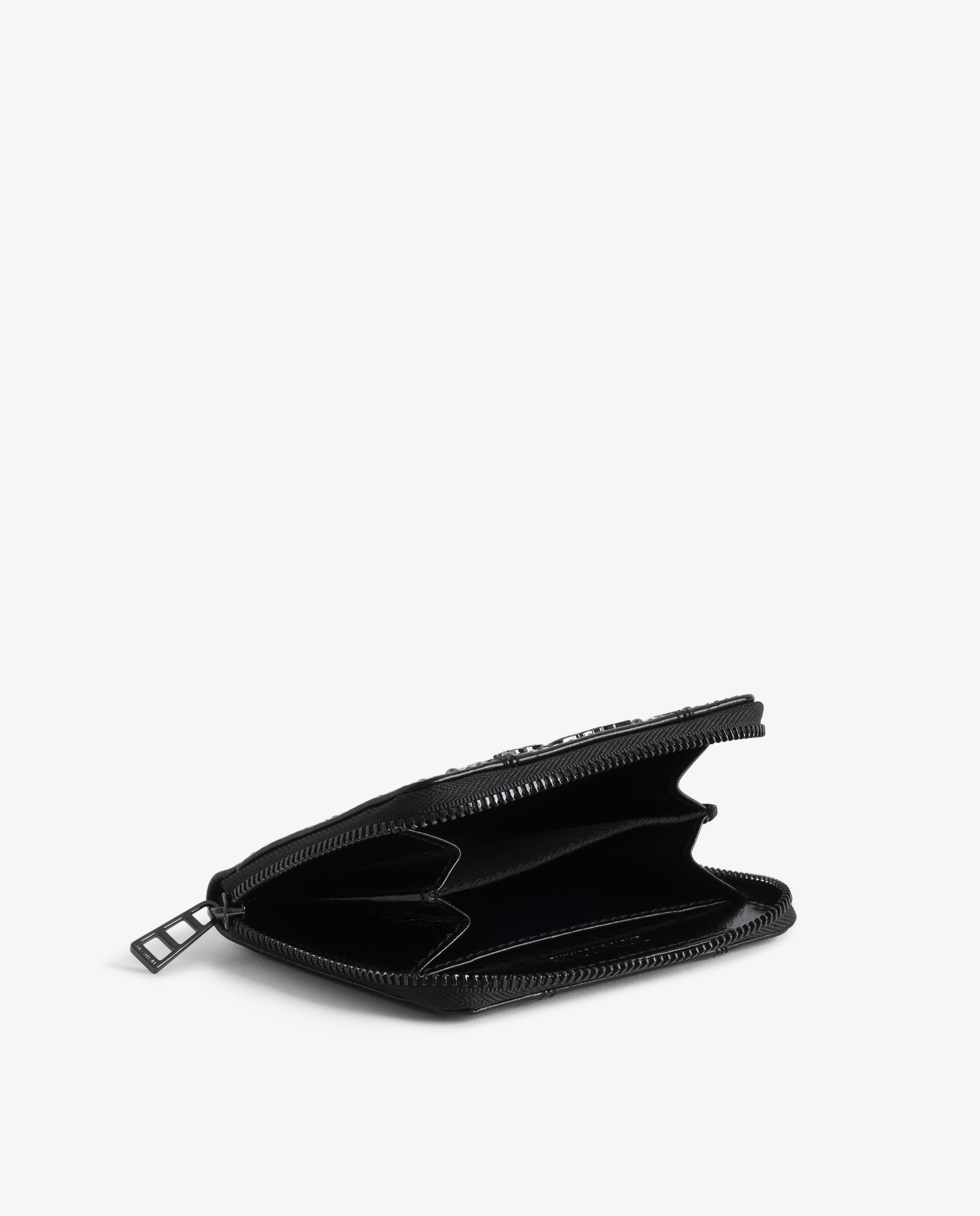 Imagen 2 de Cartera pequeña de cuero vintage con tachuelas - Zadig & Voltaire - Negro Negro