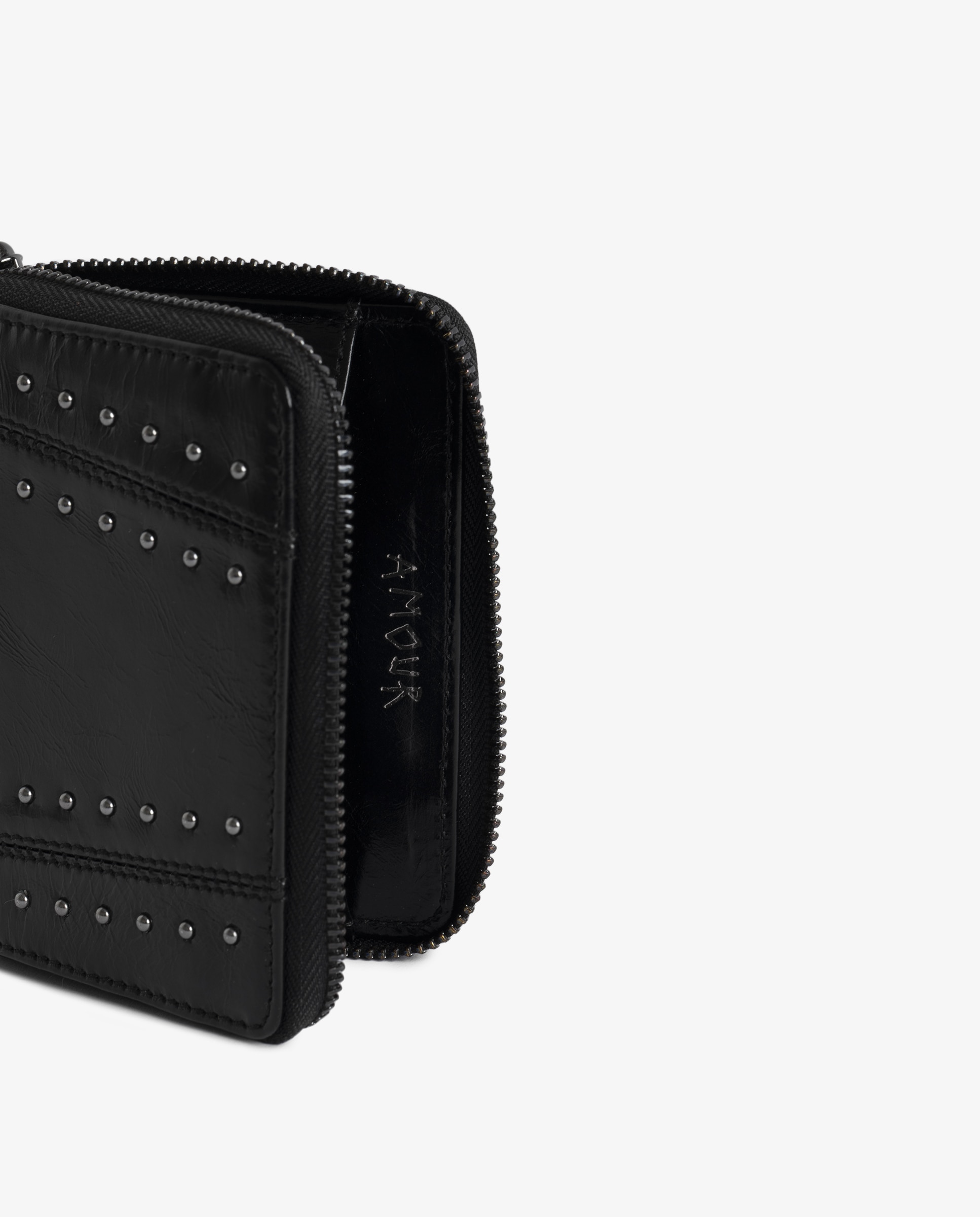 Imagen 5 de Cartera pequeña de cuero vintage con tachuelas - Zadig & Voltaire - Negro Negro