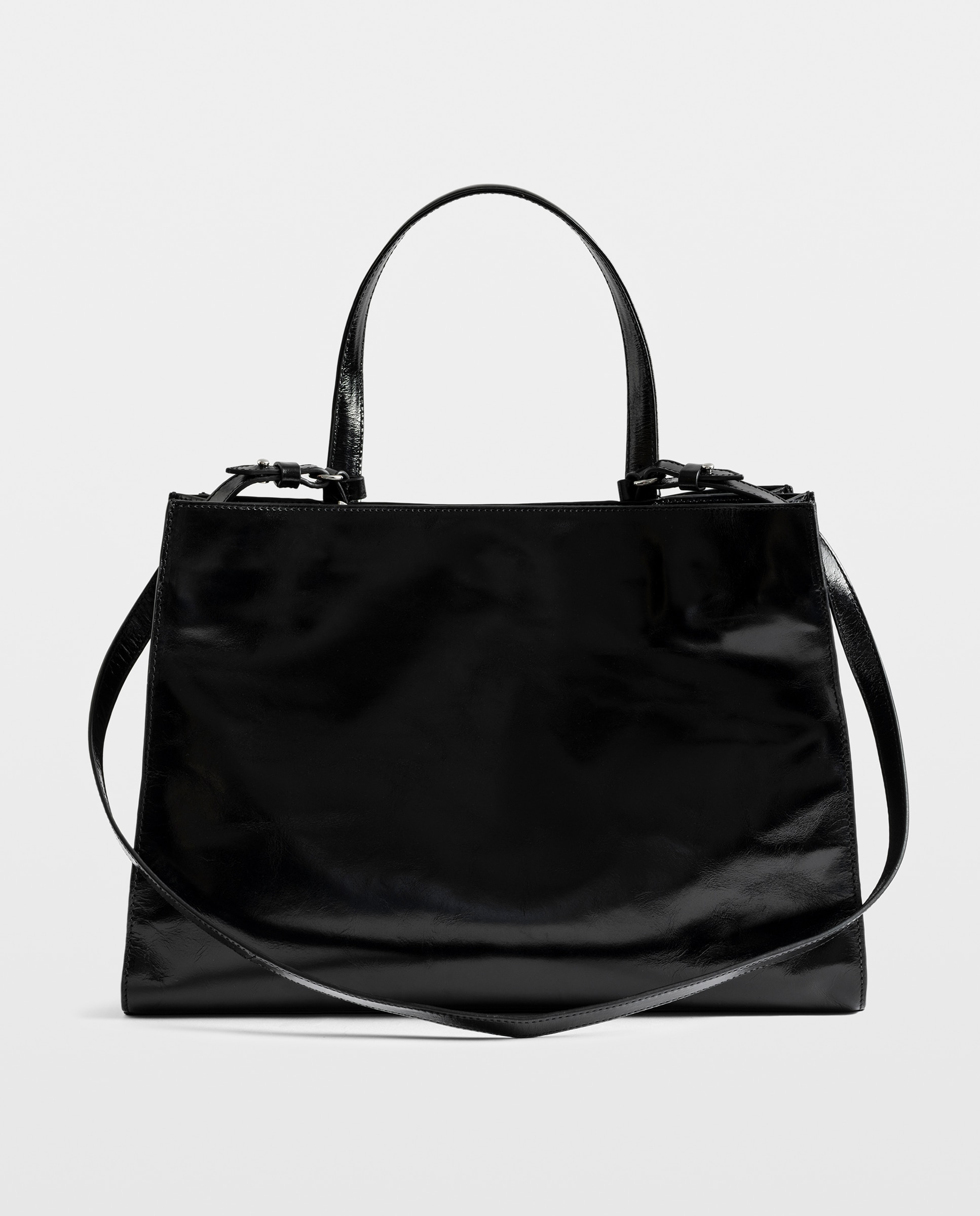 Bolso de mano jack de piel grande con efecto vintage - Zadig & Voltaire - Negro Negro-5