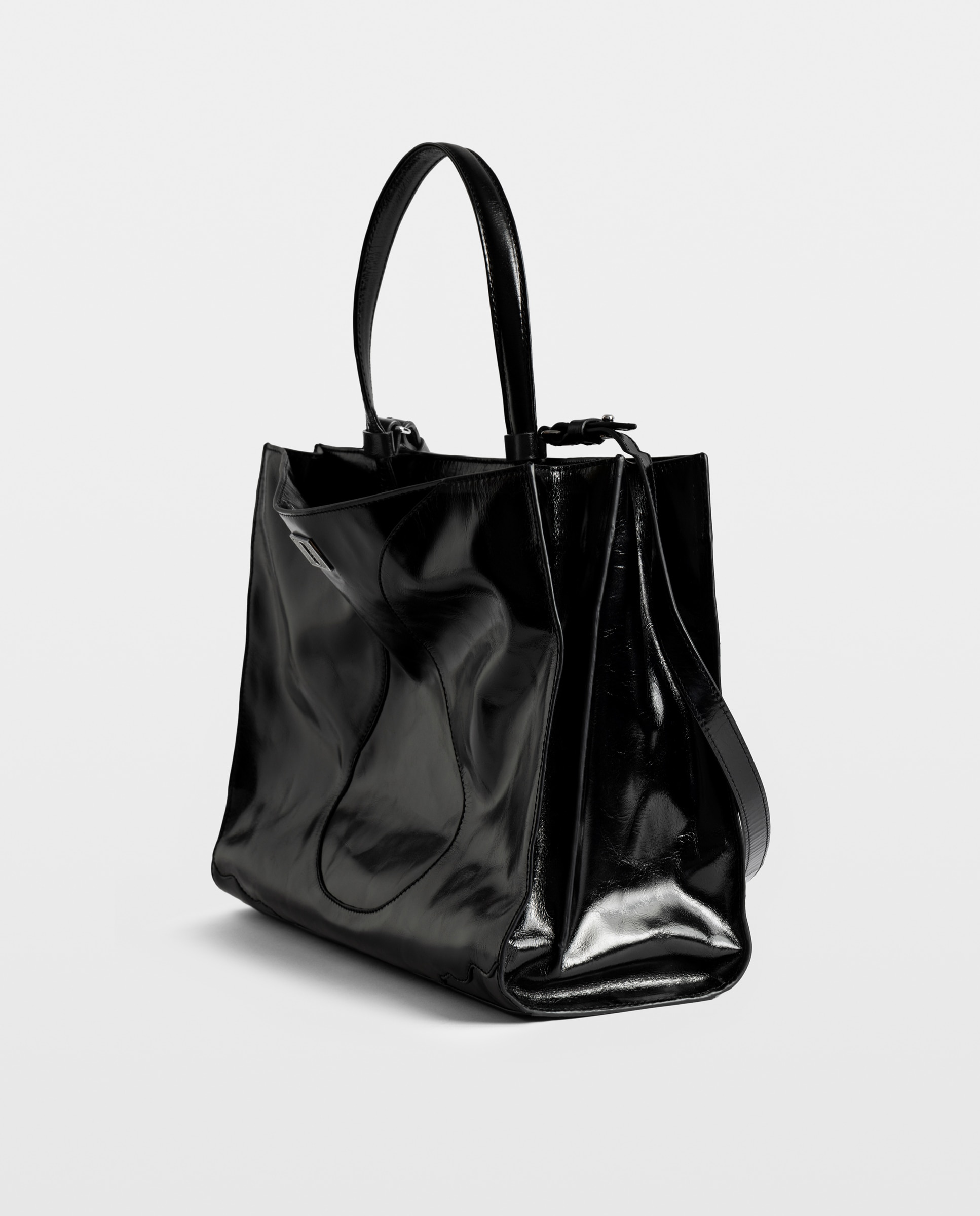 Bolso de mano jack de piel grande con efecto vintage - Zadig & Voltaire - Negro Negro-4