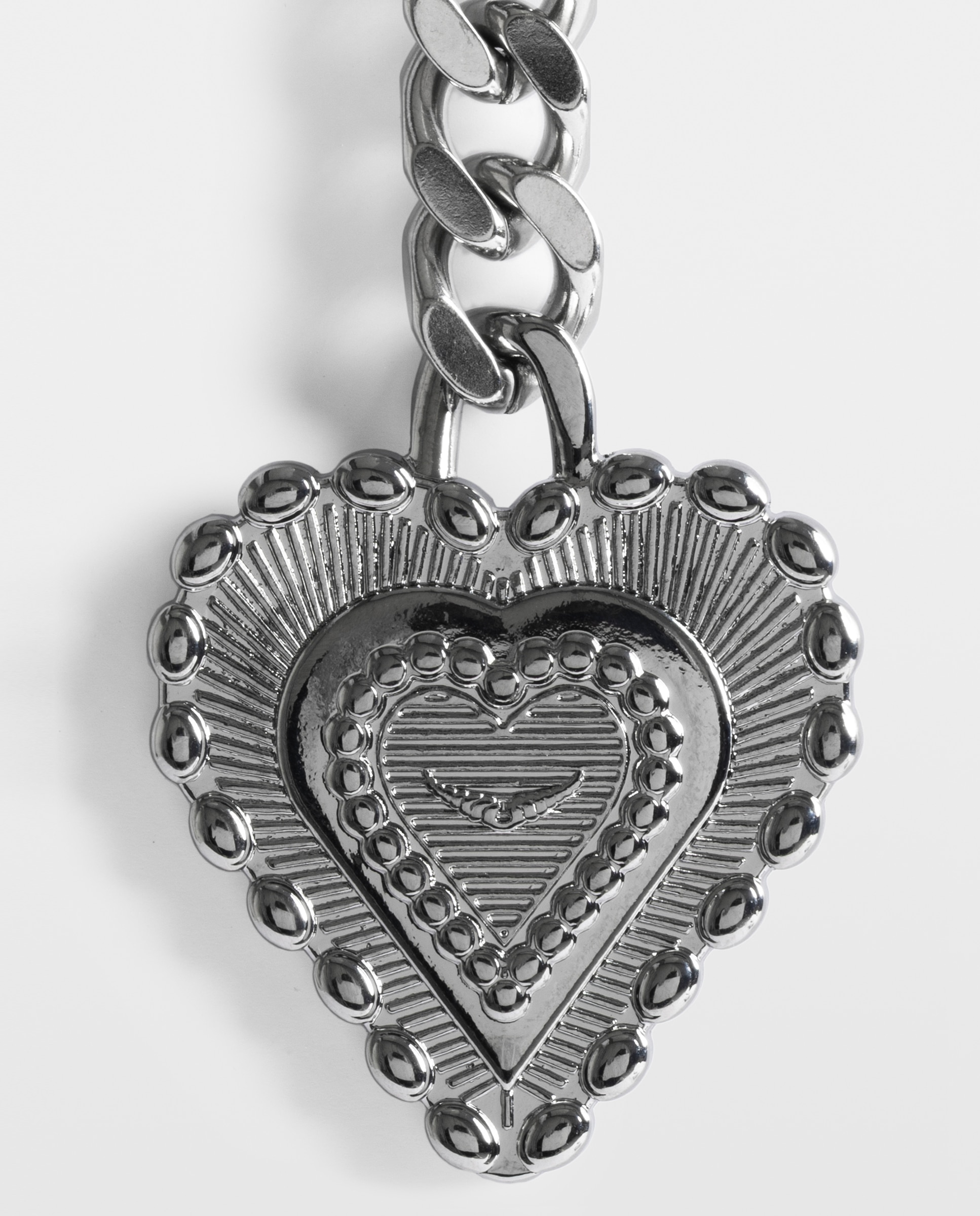 Llavero de mujer con medalla corazón gris - Zadig & Voltaire - Plata Plata-4
