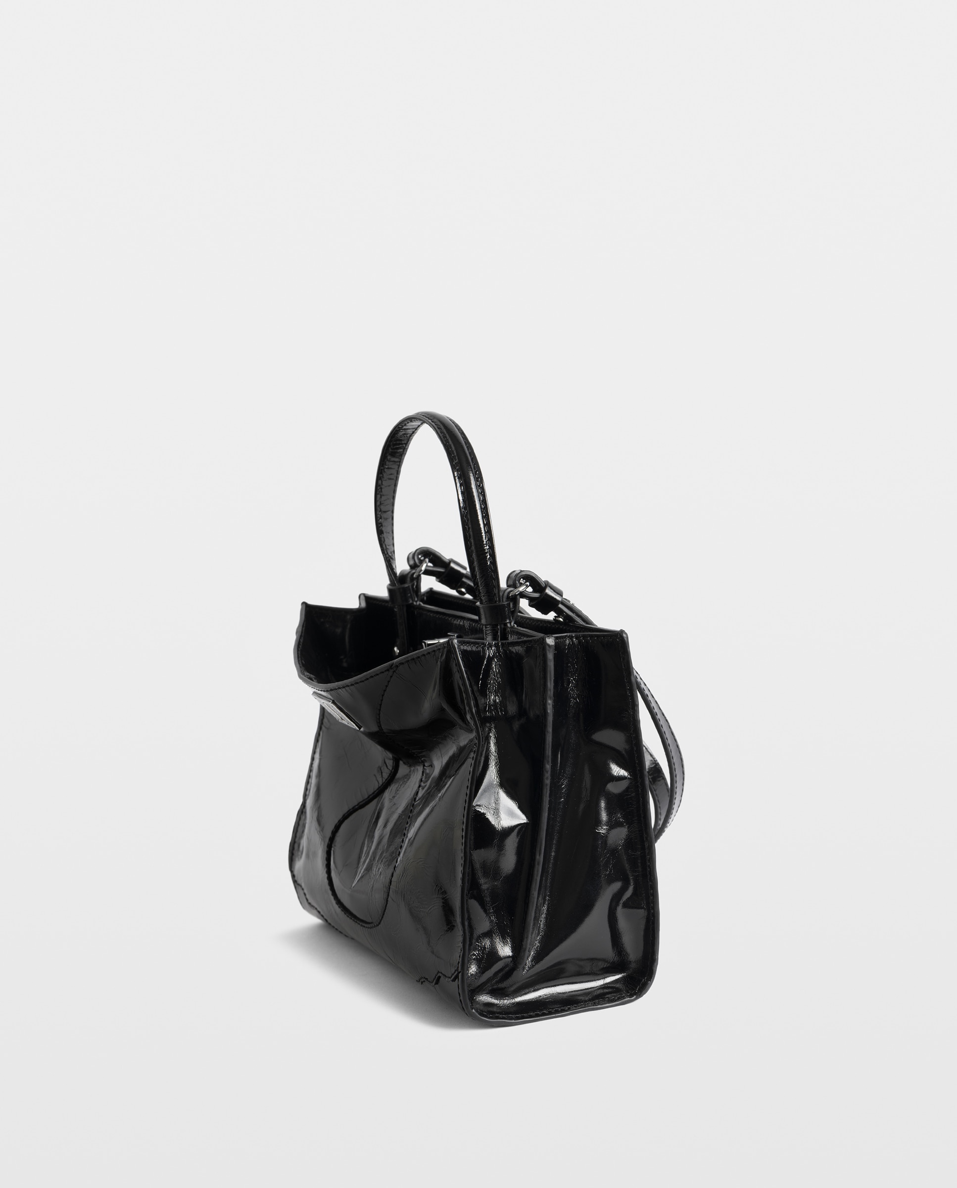Bolso mini de cuero charol vintage con cierre distintivo - Zadig & Voltaire - Negro Negro-2
