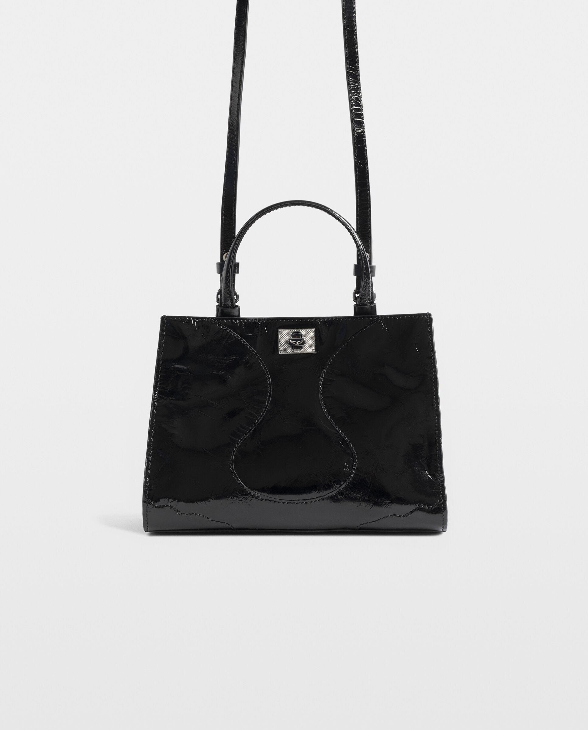 Bolso mini de cuero charol vintage con cierre distintivo - Zadig & Voltaire - Negro Negro-4