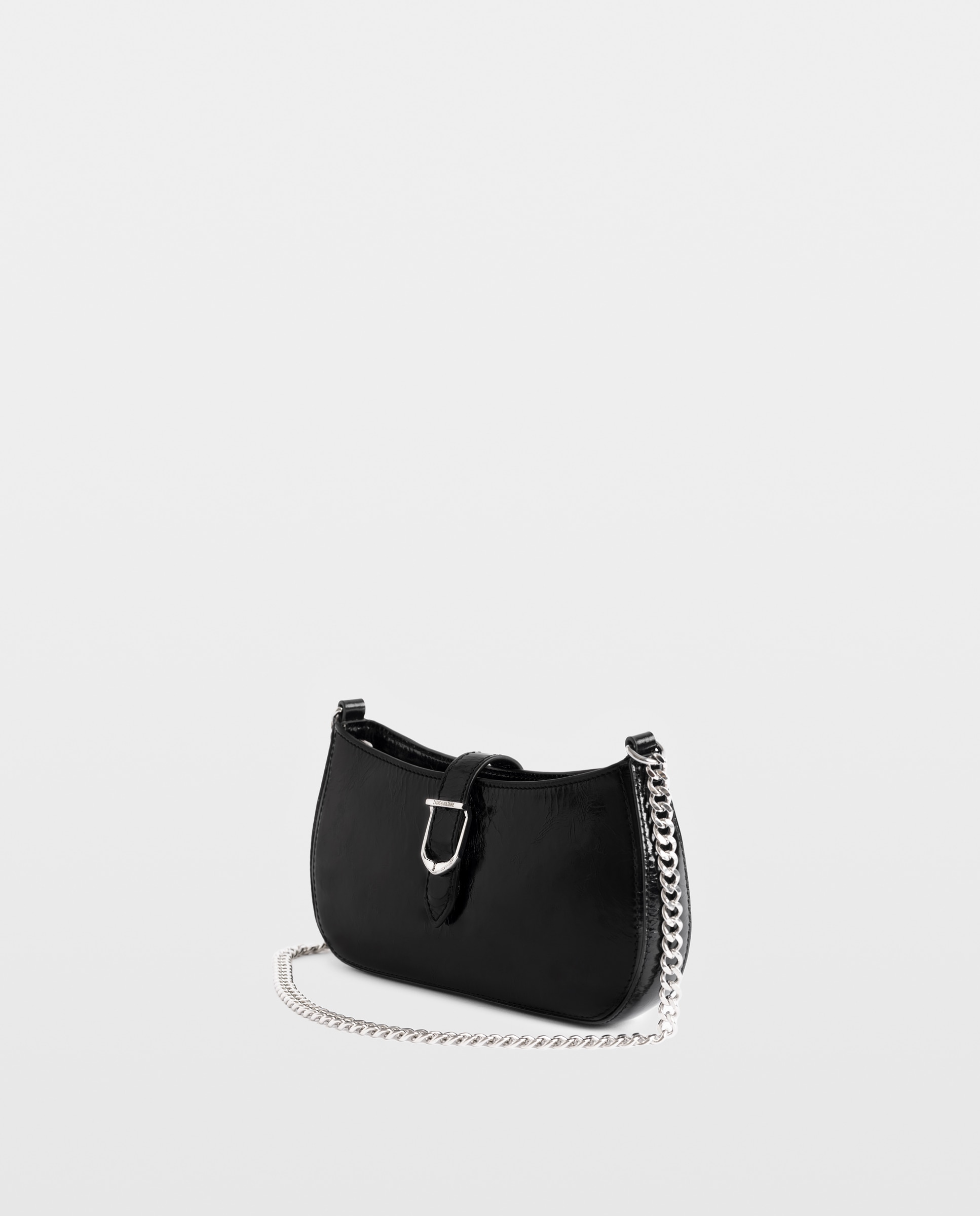 Bolso de hombro janis de piel charol efecto vintage - Zadig & Voltaire - Negro Negro-3
