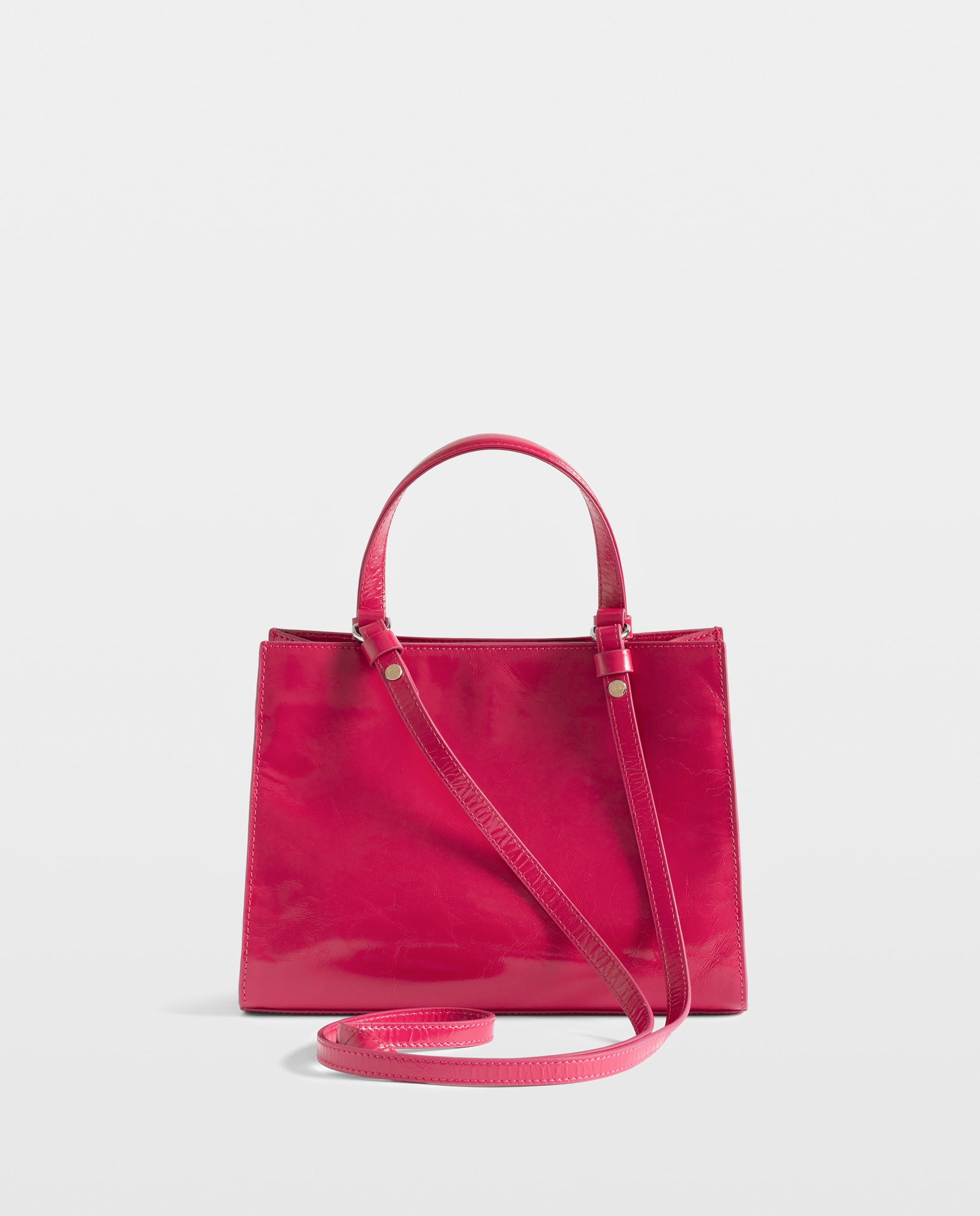 Bolso mini de cuero charol vintage con cierre distintivo - Zadig & Voltaire - Rosa Rosa-4