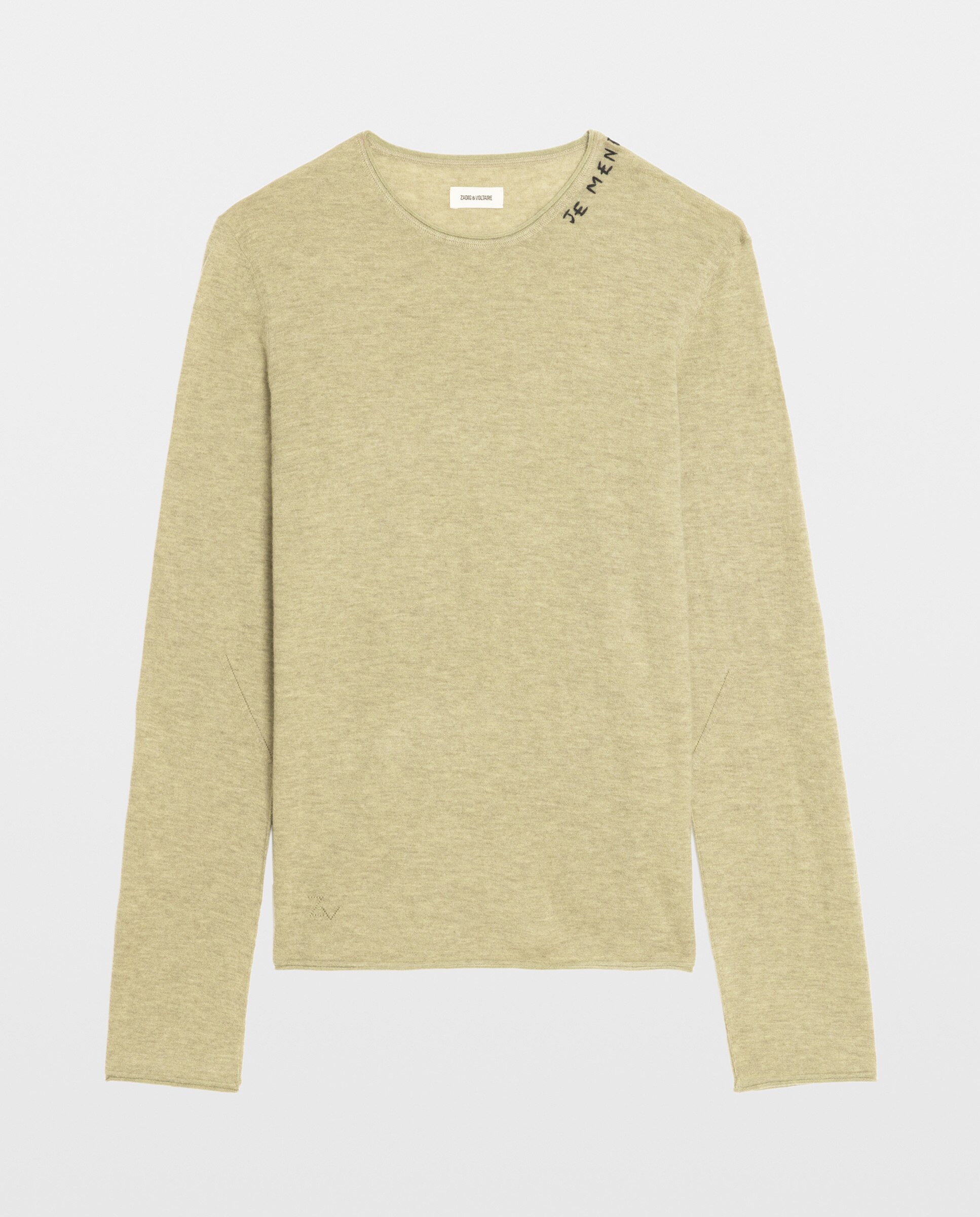 Jersey de cachemira pluma de hombre cuello redondo manga larga - Zadig & Voltaire - Verde Verde-6