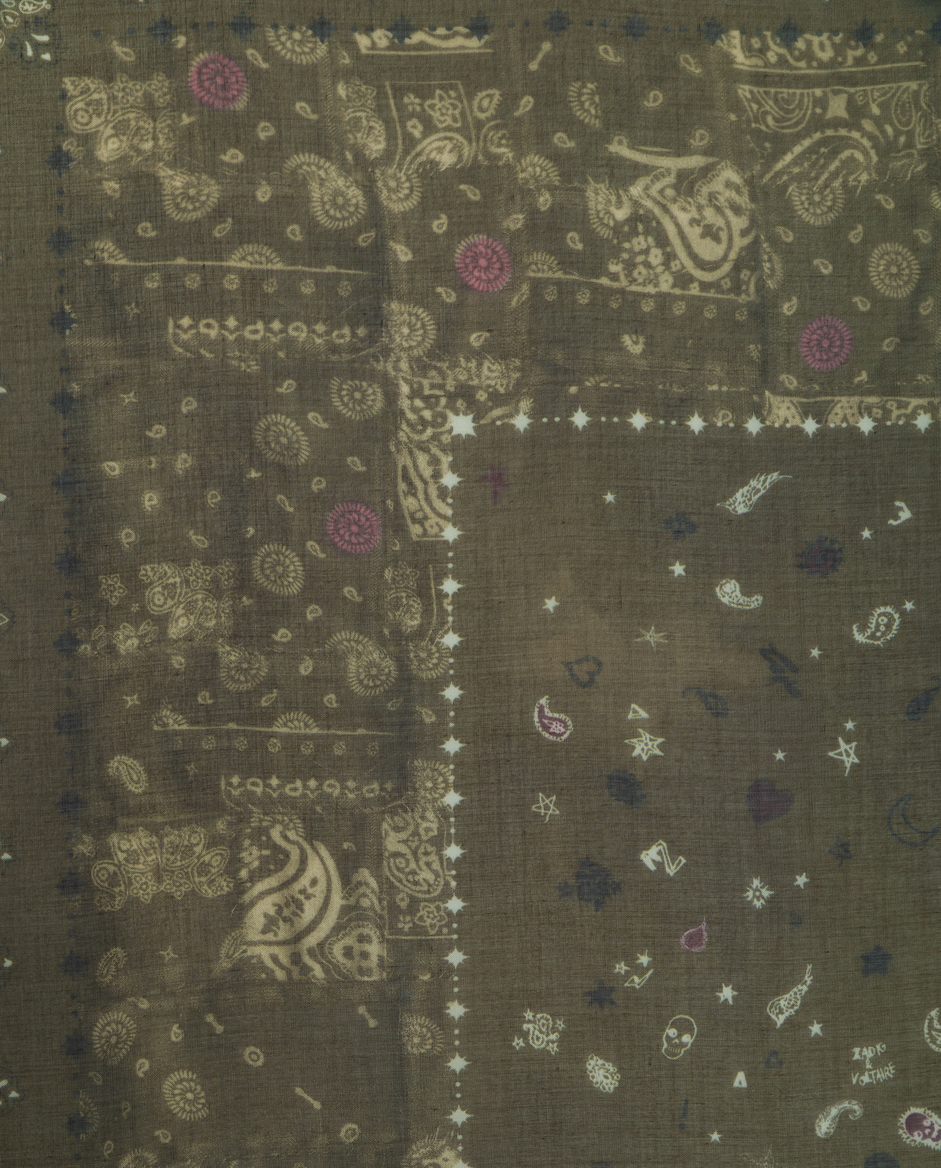 Bandana vintage de mujer de modal con estampado - Zadig & Voltaire - Verde oscuro Verde oscuro-3