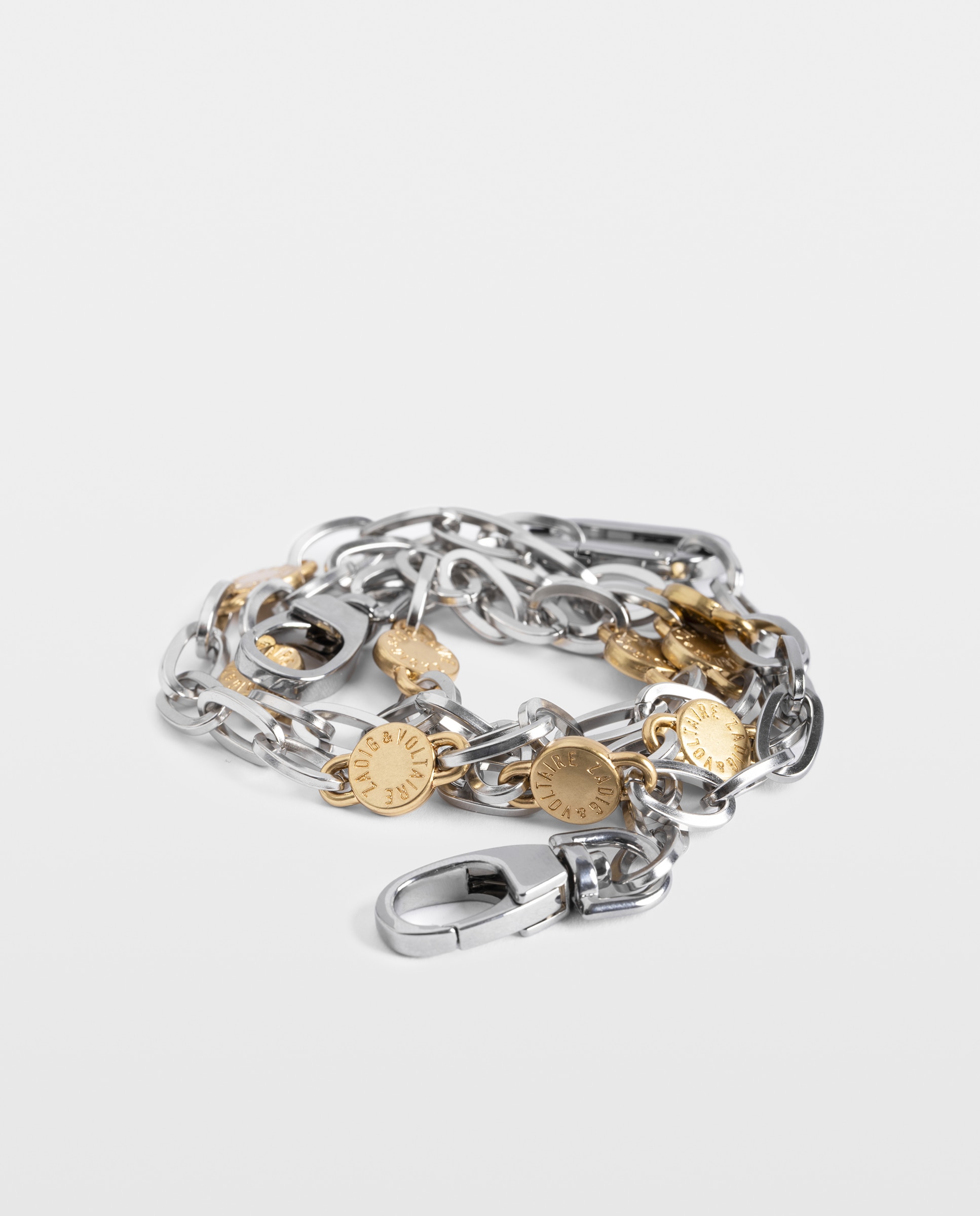 Correa de cadena metálica multiposición con ornamentos para mujer - Zadig & Voltaire - Plata Plata-4