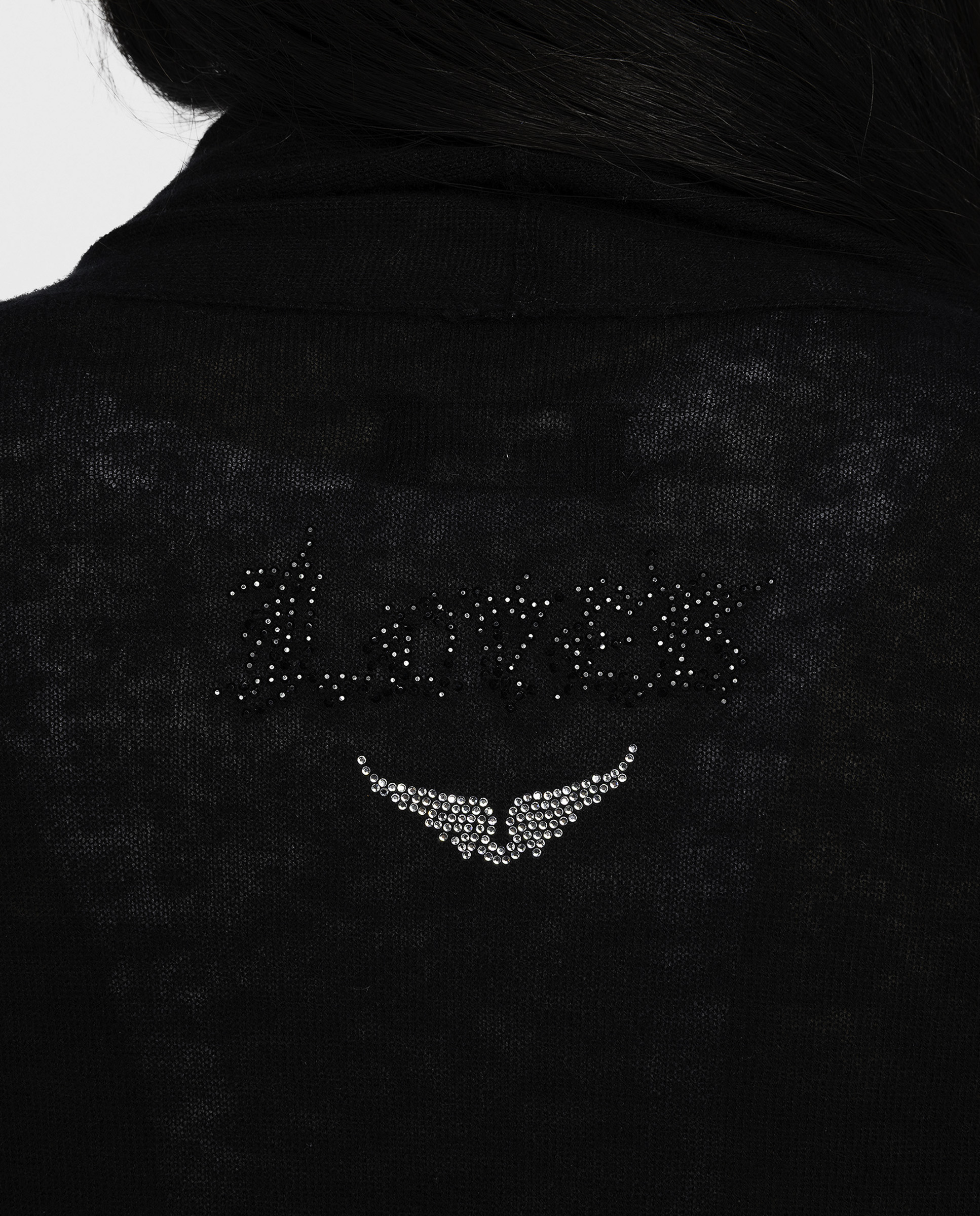 Cárdigan de mujer 100% cachemira largo con cuello chal - Zadig & Voltaire - Negro Negro-5