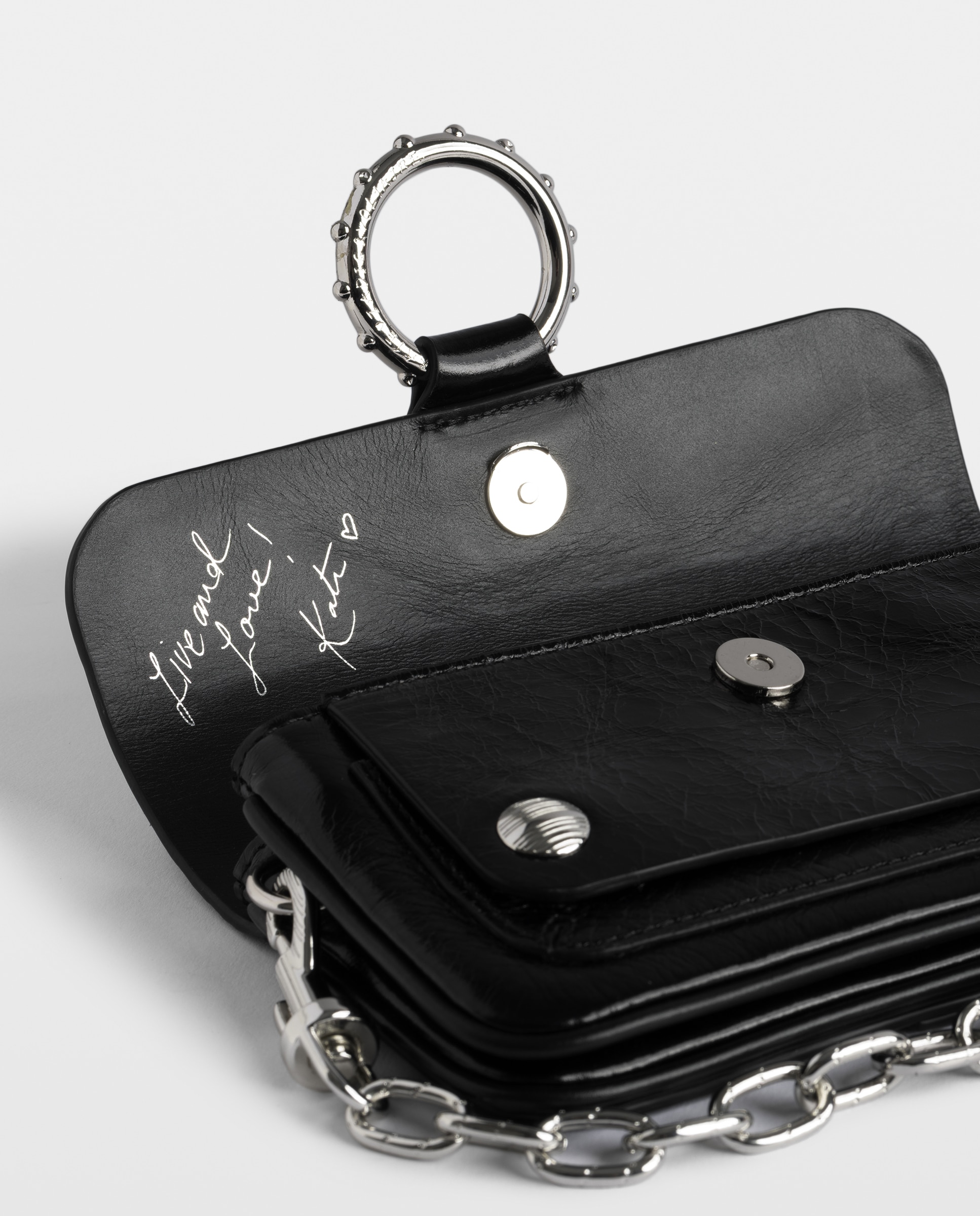 Mini bolso de piel efecto vintage - Zadig & Voltaire - Negro Negro-3