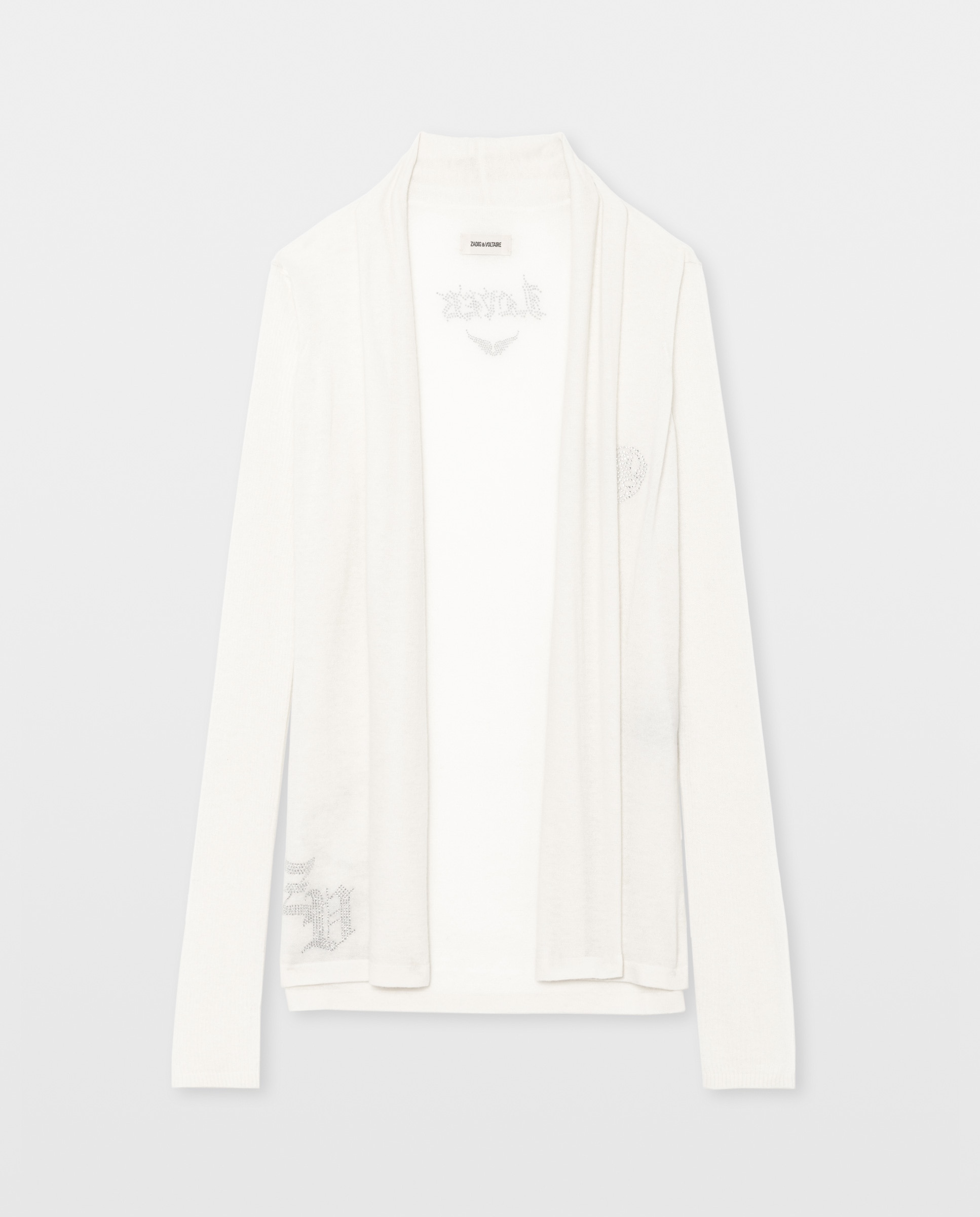 Cárdigan de mujer 100% cachemira largo con cuello chal - Zadig & Voltaire - Beige Beige-6