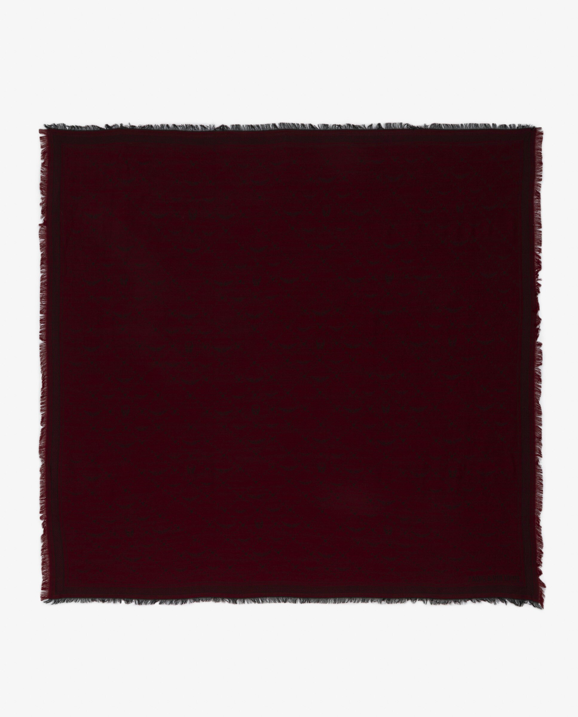Pañuelo de mujer jacquard con monograma de modal grande - Zadig & Voltaire - Rojo Rojo-1