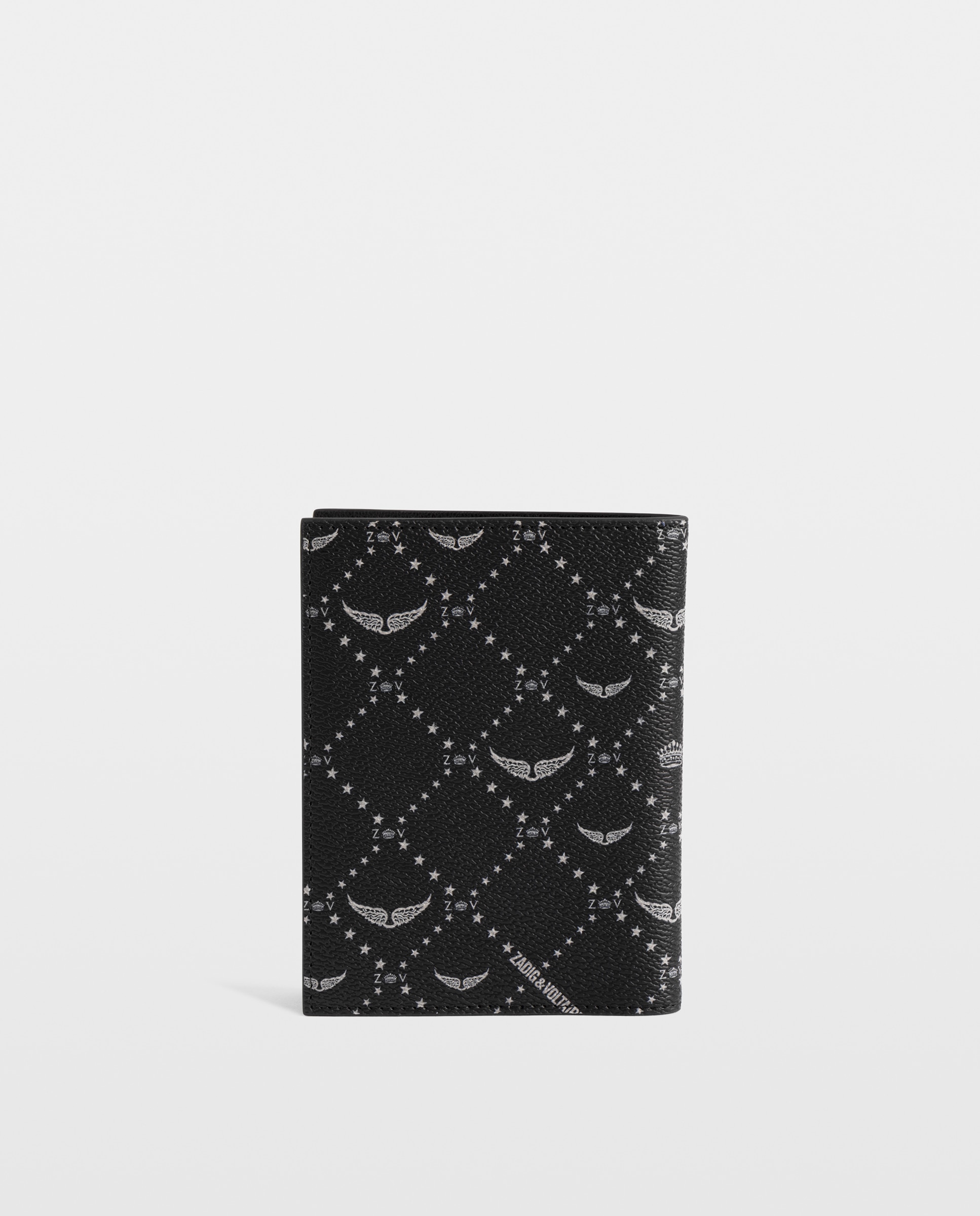 Porta pasaporte de mujer de lona con monograma - Zadig & Voltaire - Negro Negro-3