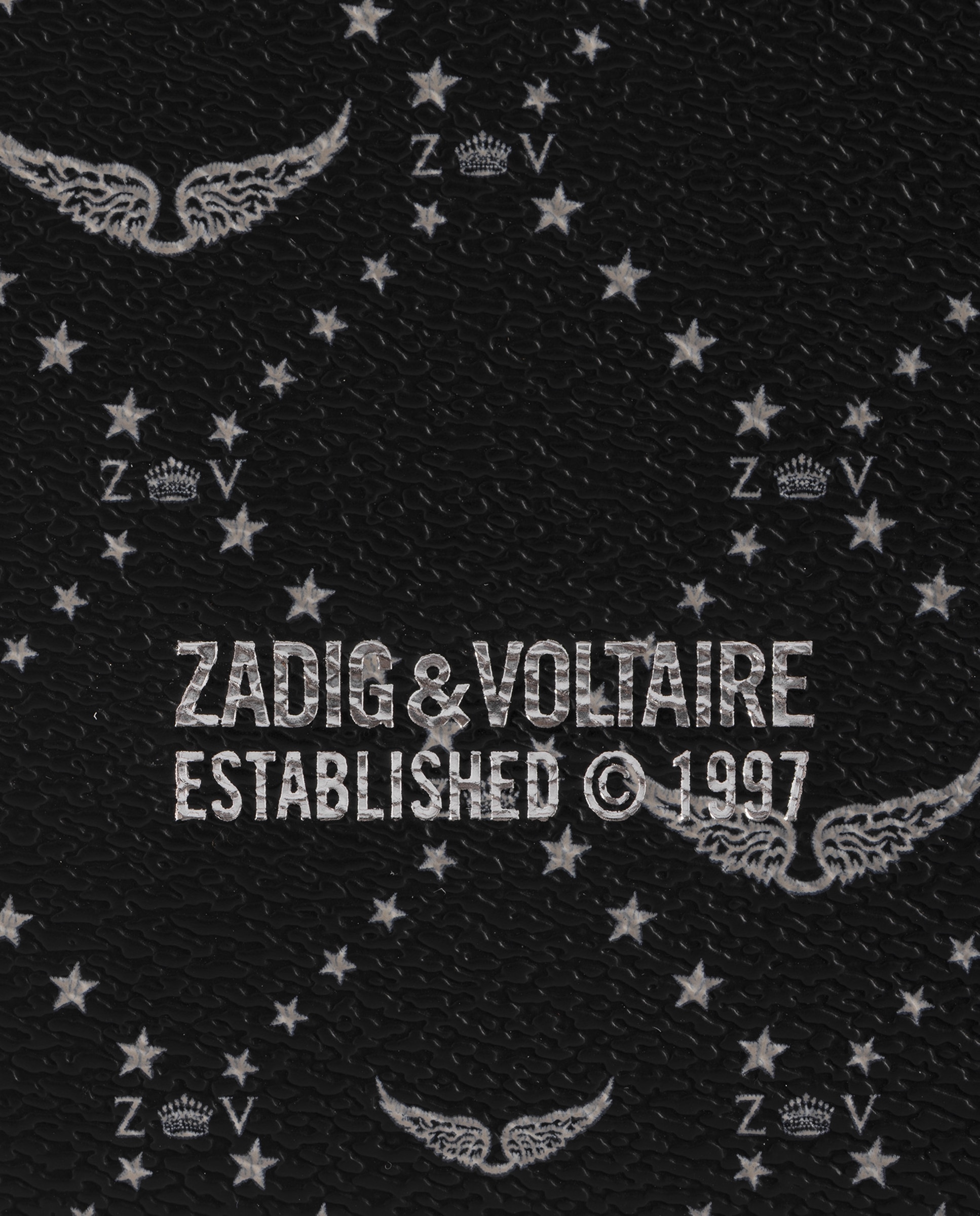 Porta pasaporte de mujer de lona con monograma - Zadig & Voltaire - Negro Negro-2