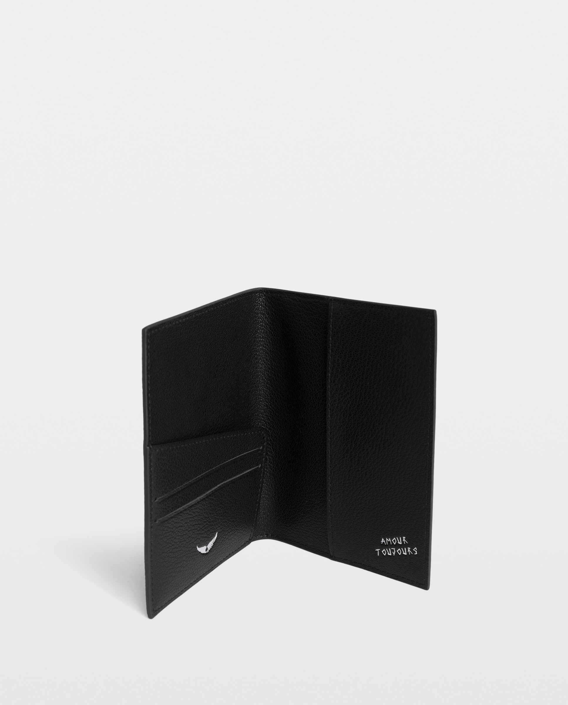 Porta pasaporte de mujer de lona con monograma - Zadig & Voltaire - Negro Negro-4