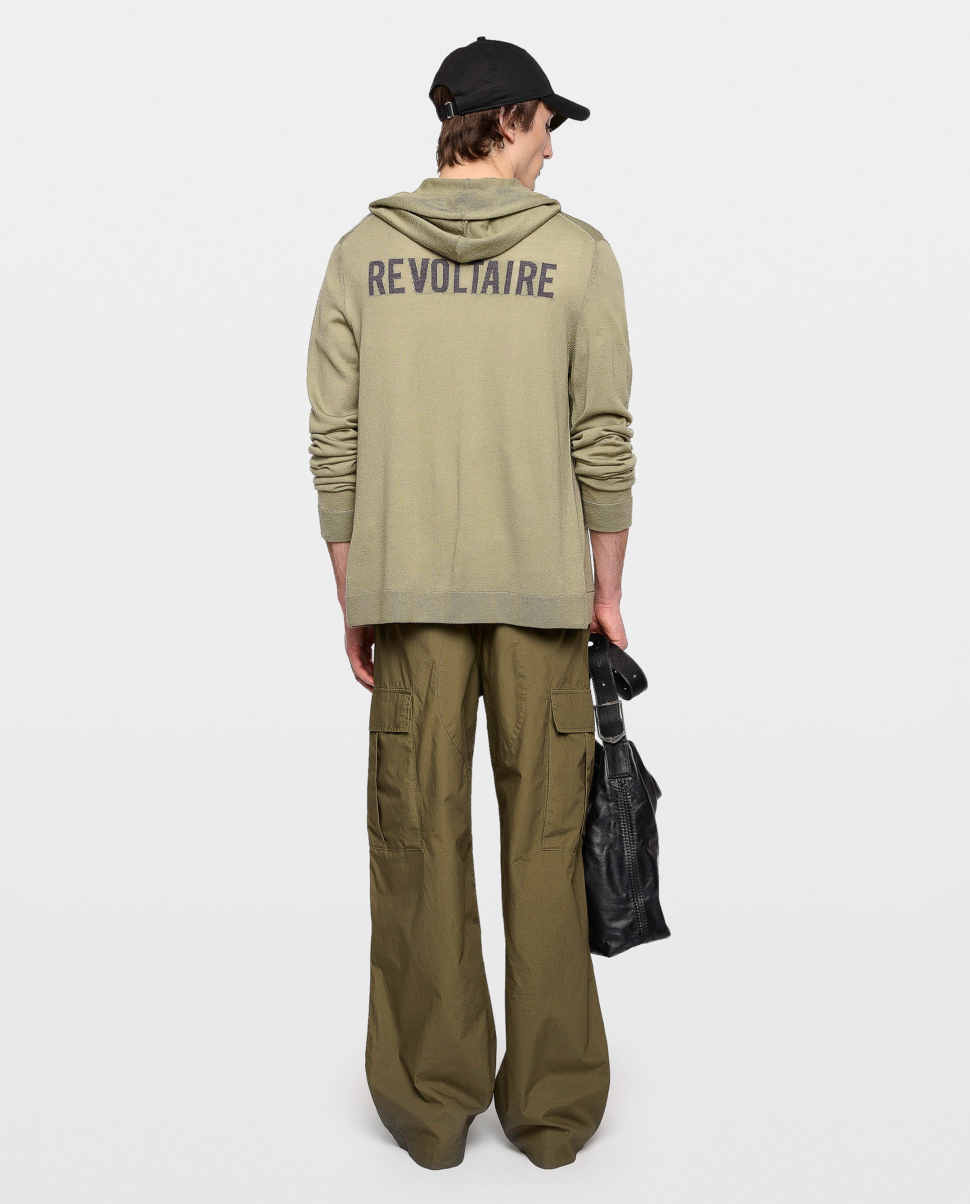 Sudadera con cremallera de hombre tipo cárdigan con capucha de lana - Zadig & Voltaire - Beige Beige-2