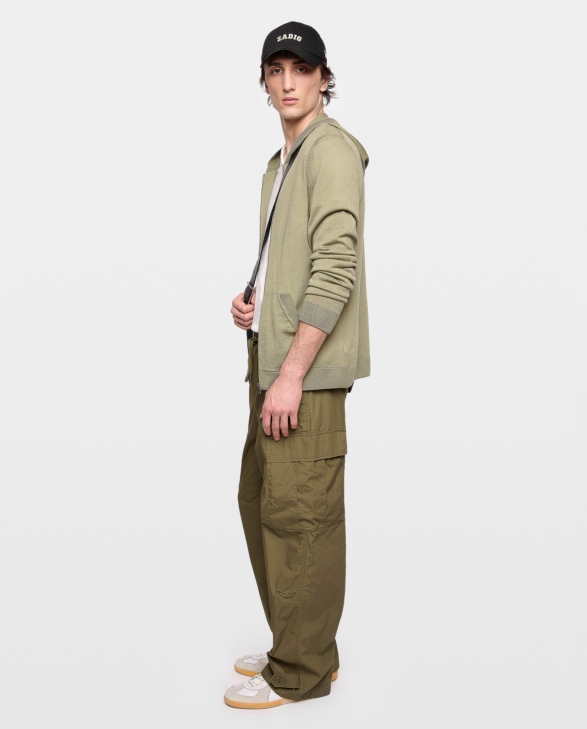 Sudadera con cremallera de hombre tipo cárdigan con capucha de lana - Zadig & Voltaire - Beige Beige-3