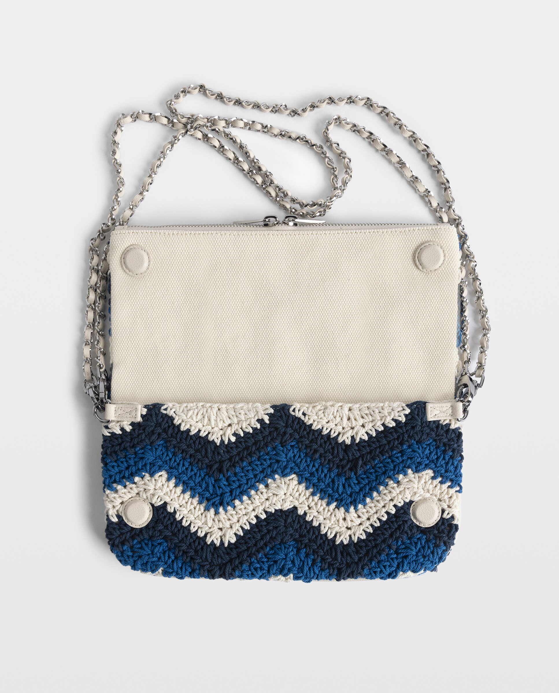 Bolso de mano rock de macramé con strass - Zadig & Voltaire - Azul marino Azul marino-7