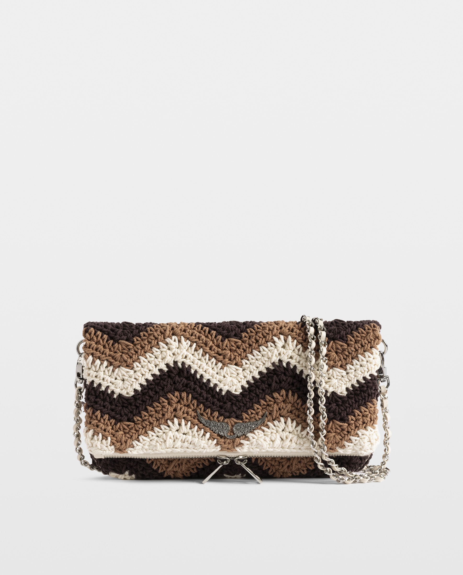 Bolso de mano rock de macramé con strass - Zadig & Voltaire - Marrón Marrón-1