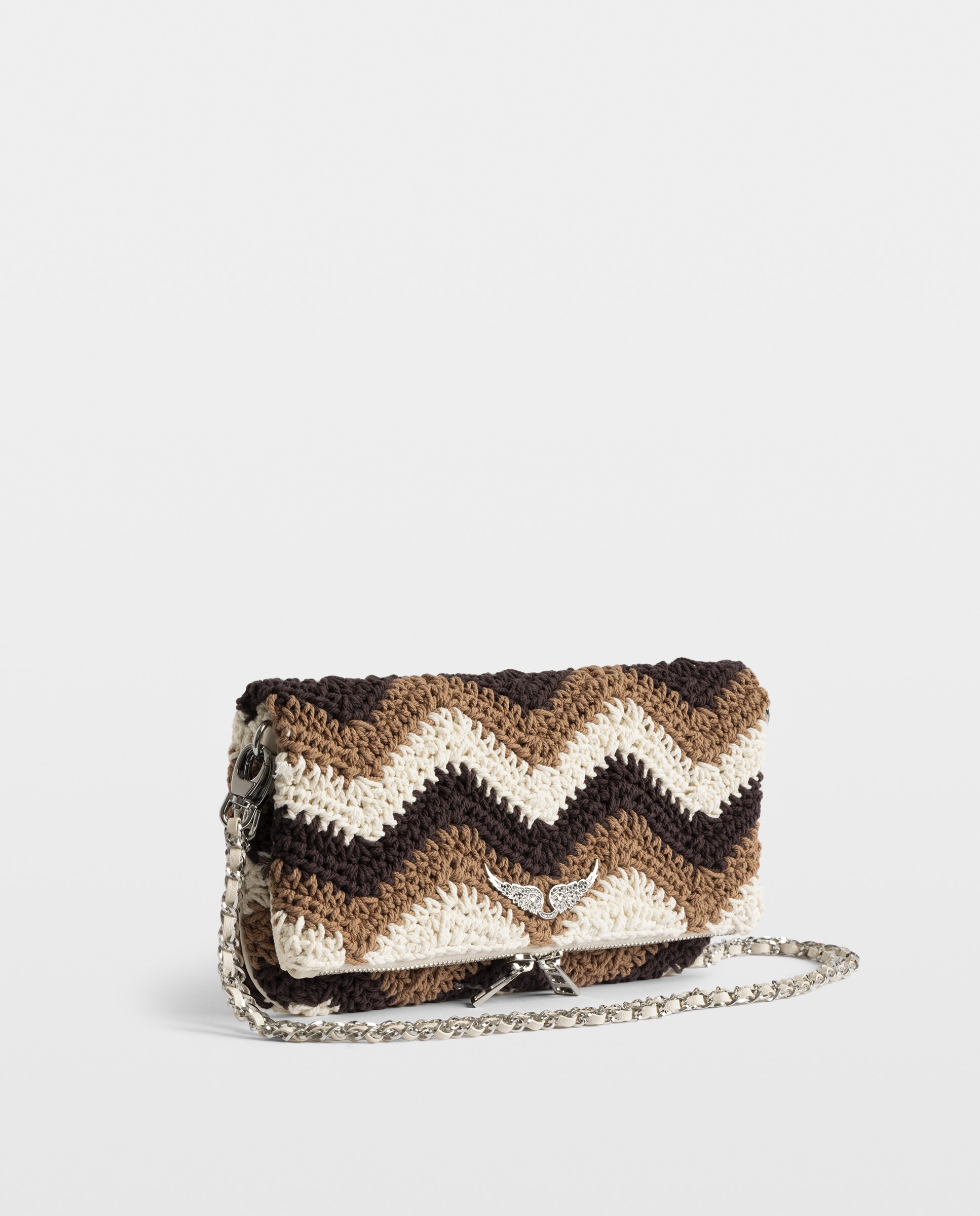 Bolso de mano rock de macramé con strass - Zadig & Voltaire - Marrón Marrón-4